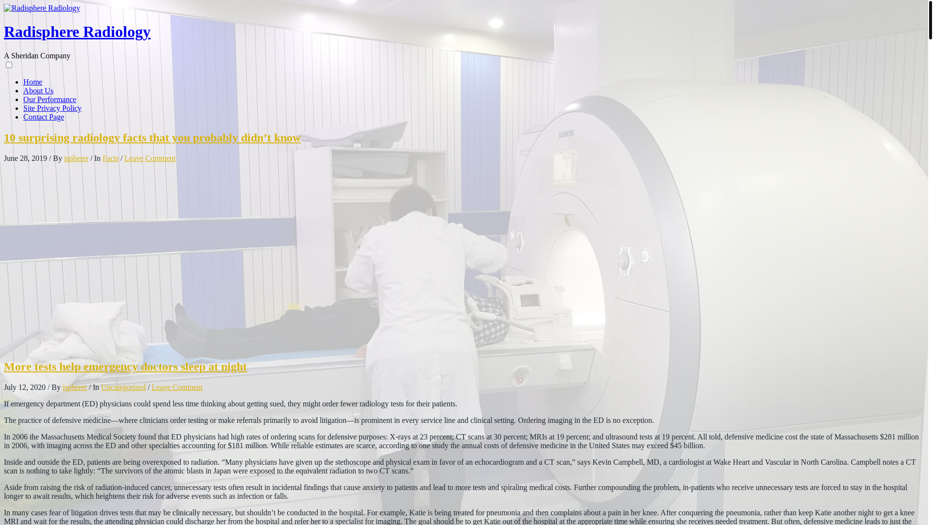 website screenshot of https://radisphereradiology.net/