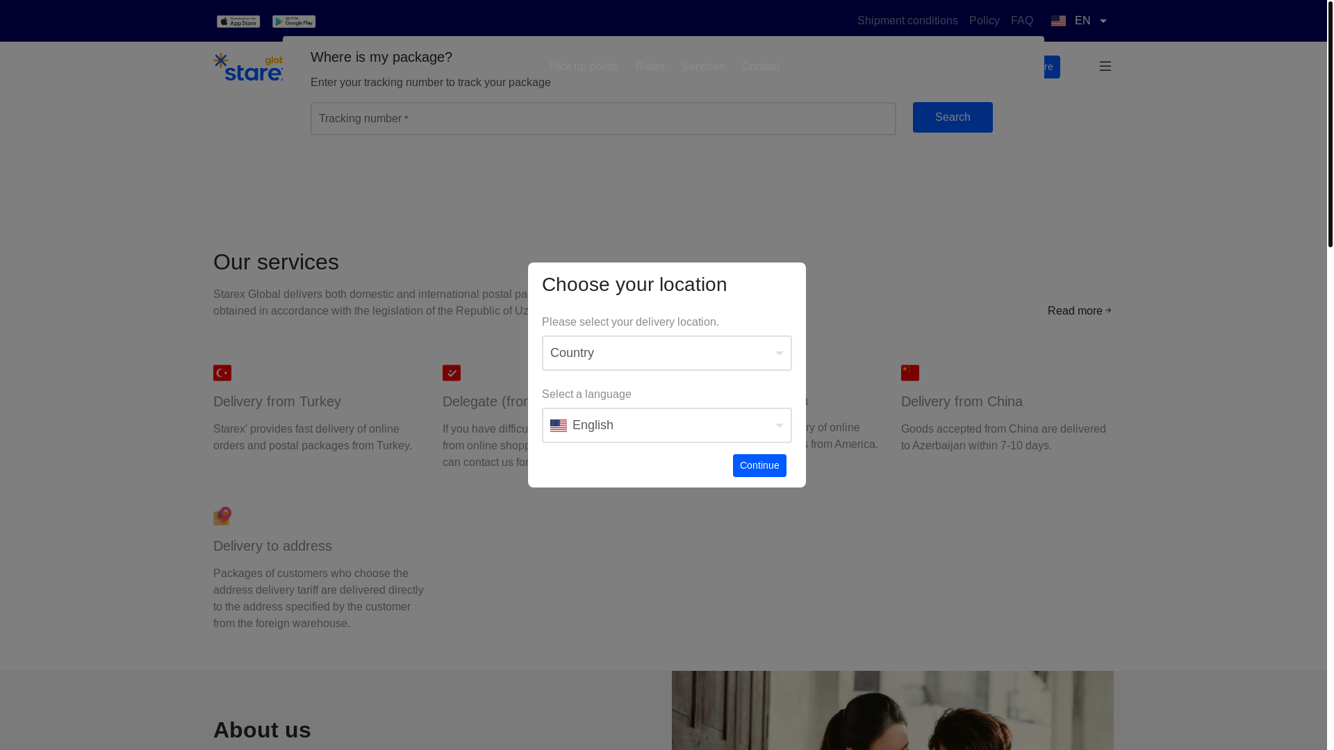 website screenshot of https://starexglobal.com/