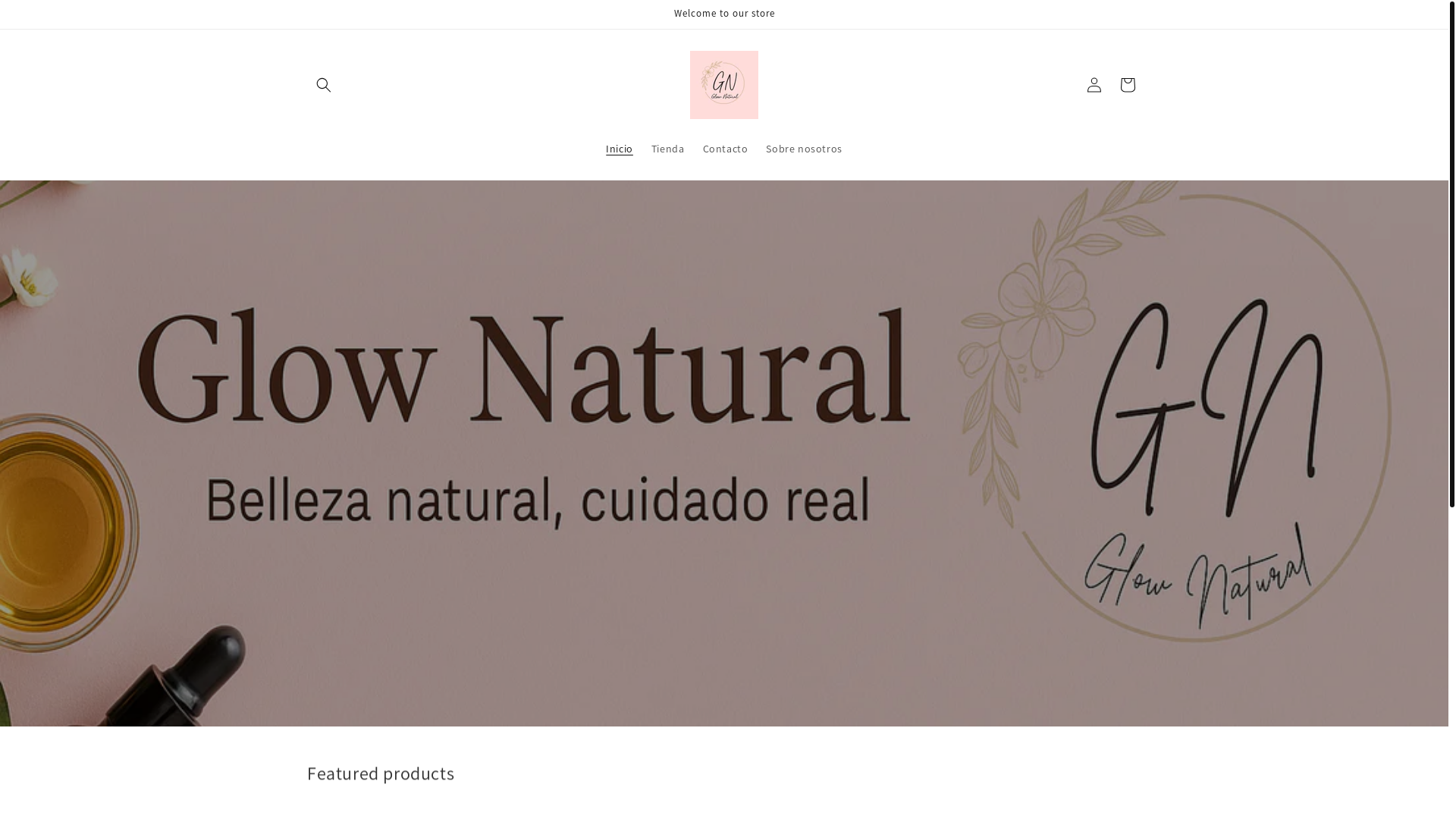 website screenshot of https://glownatural.cl/