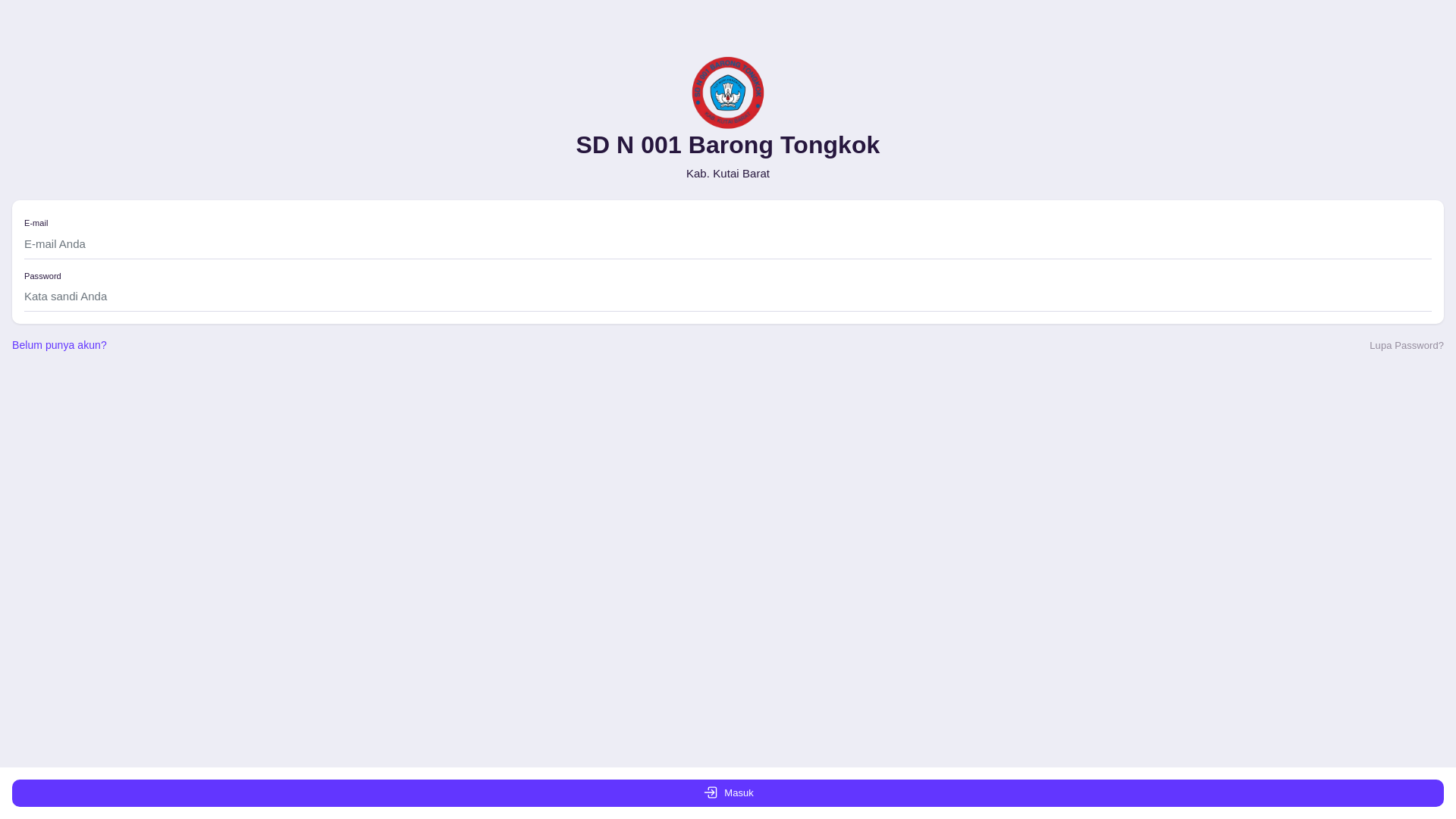 website screenshot of https://sdn001bt-absen.my.id/