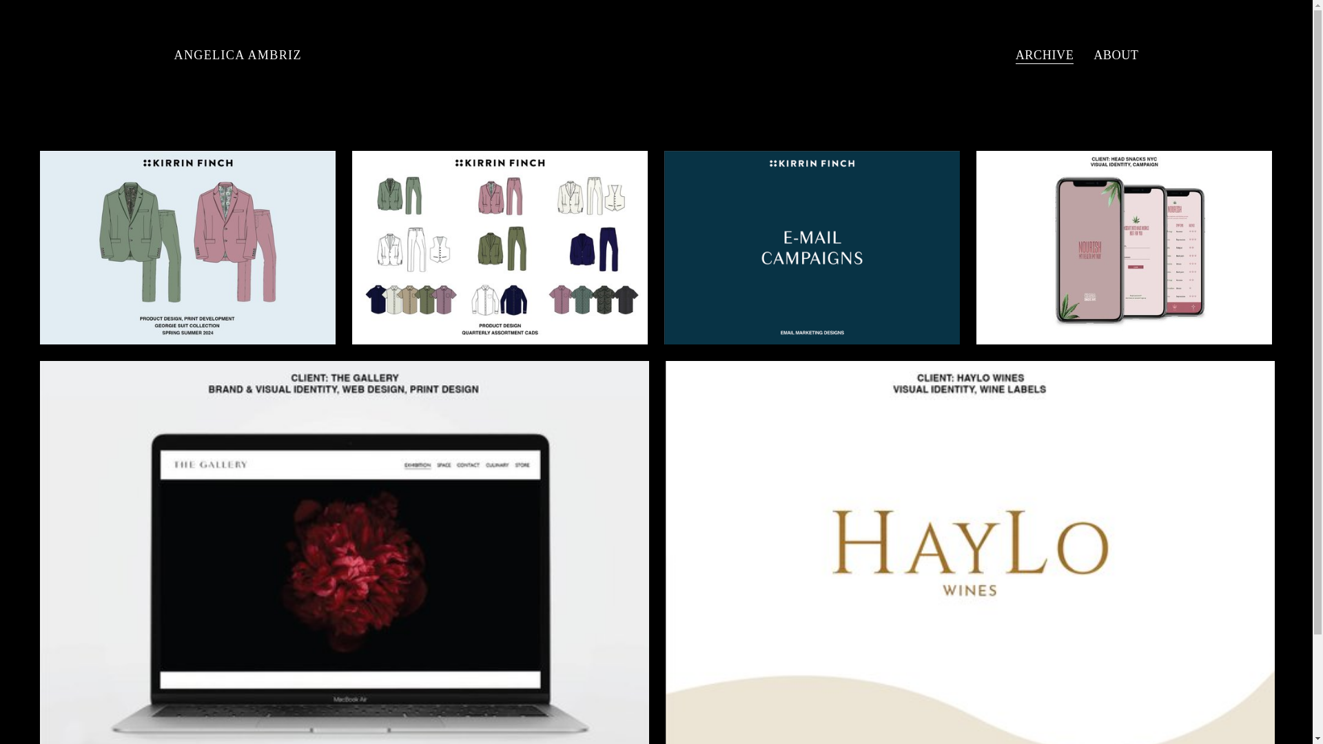 website screenshot of https://angelicaambriz.com/