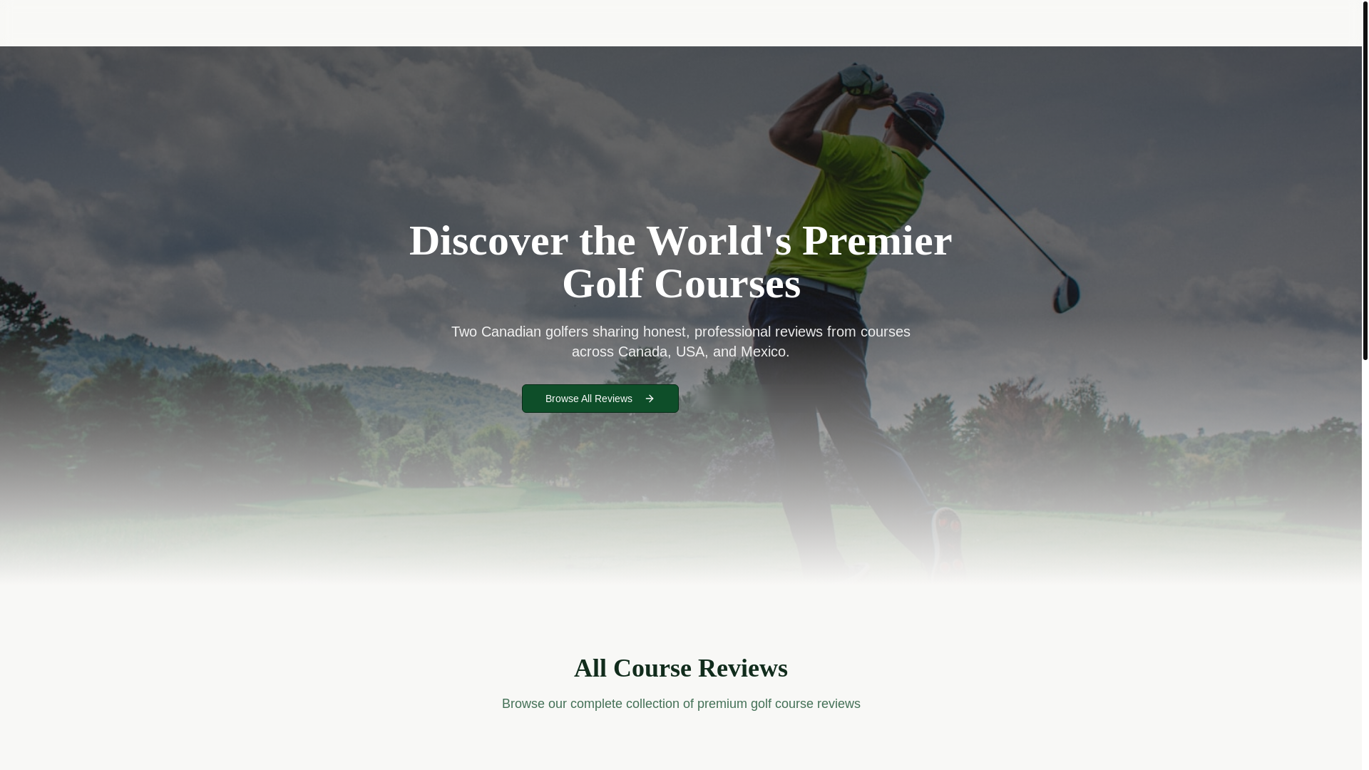 website screenshot of https://thegolfreview.ca/