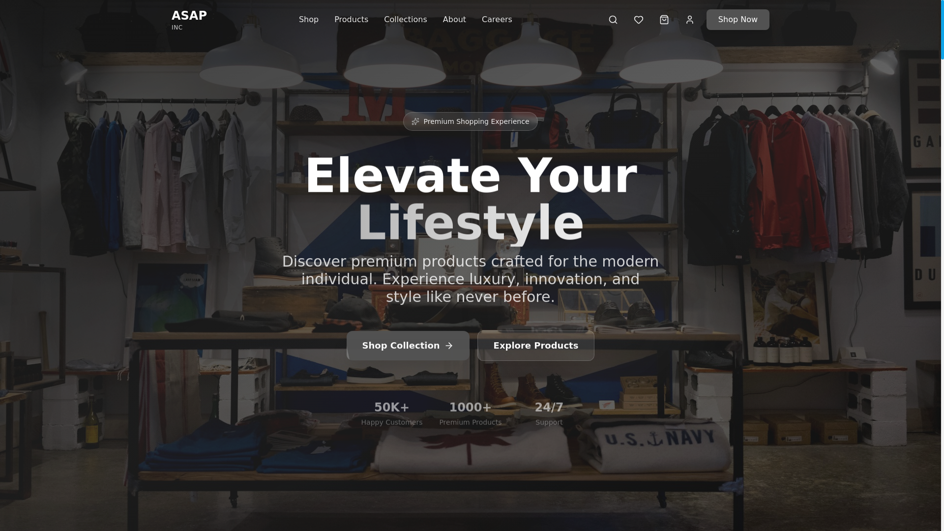 website screenshot of https://asapinc.store/