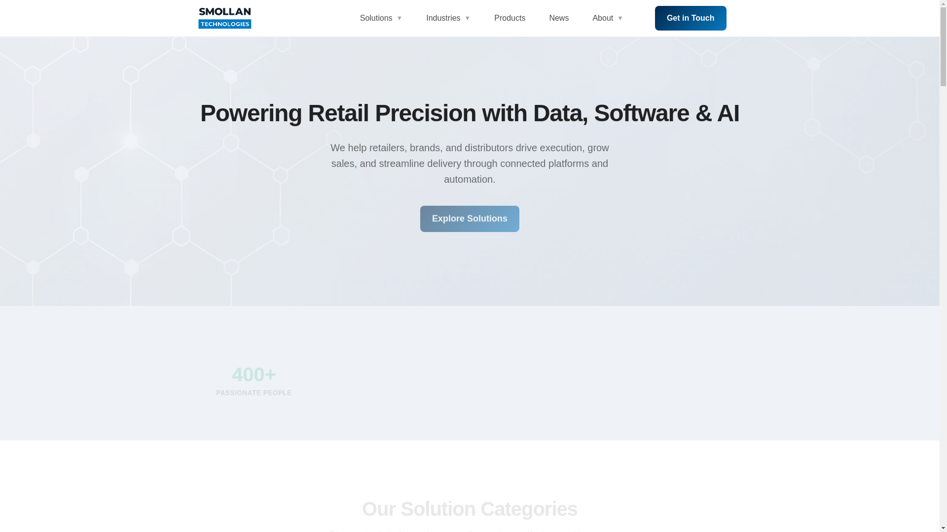 website screenshot of https://smollan-tech-website.pages.dev/