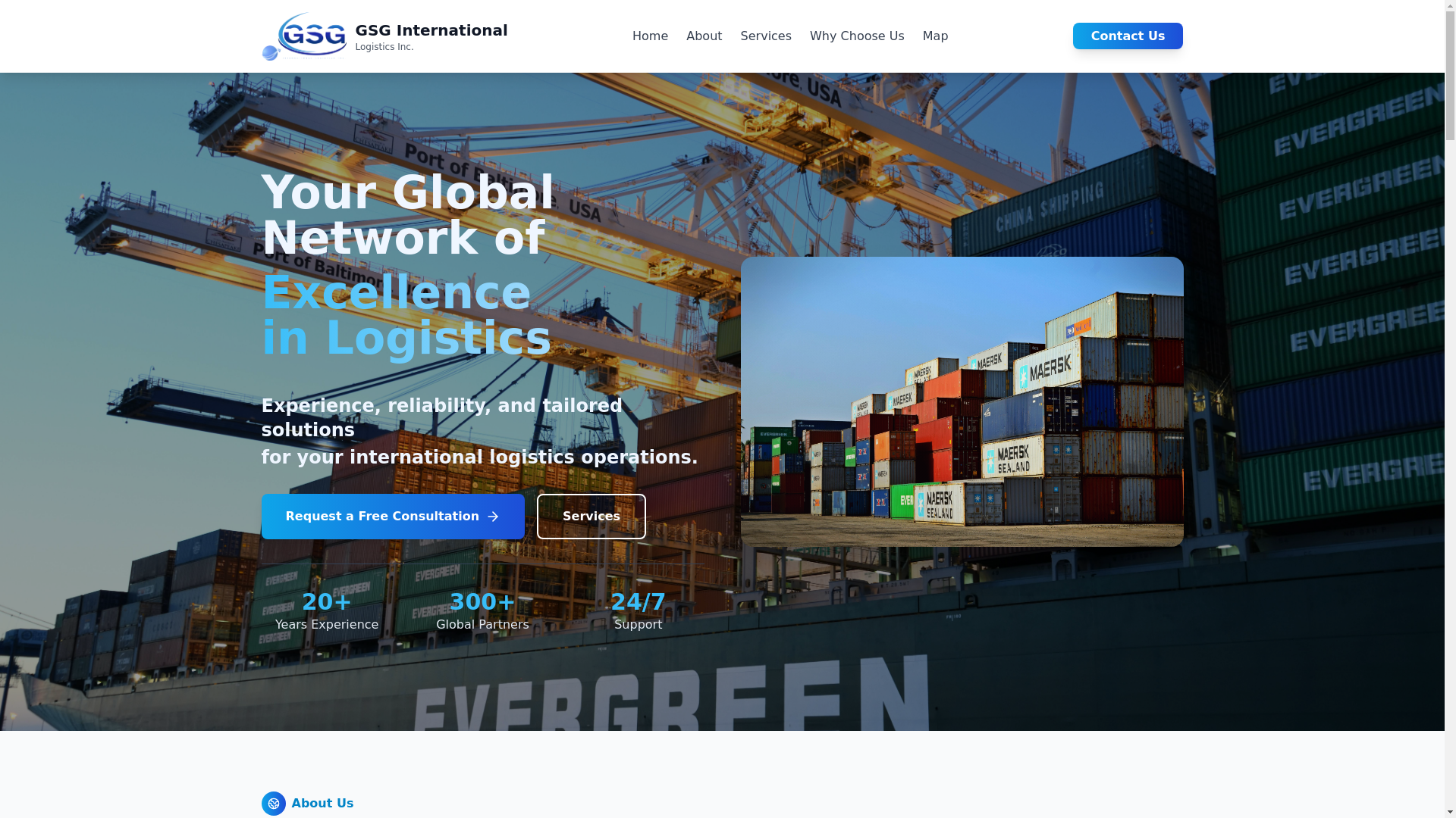 website screenshot of https://gsg-international.com/