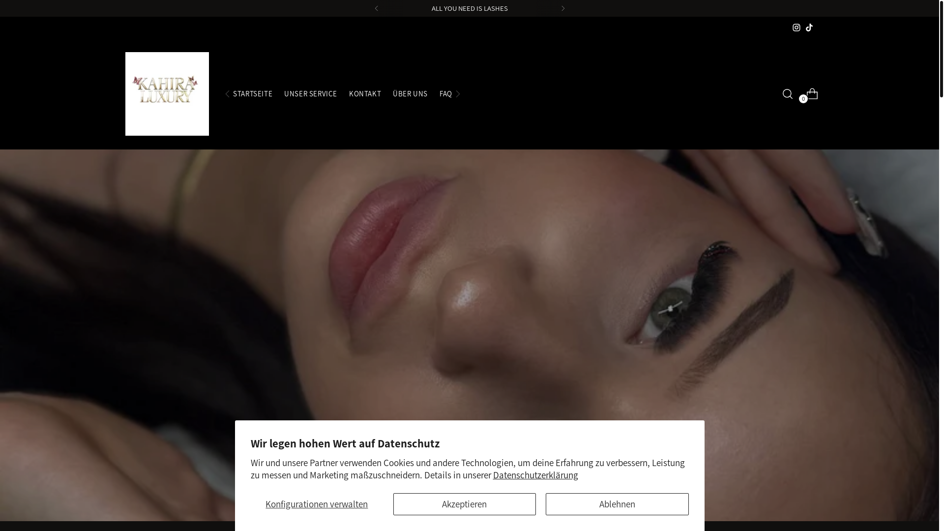 website screenshot of https://kahiraluxury.com/