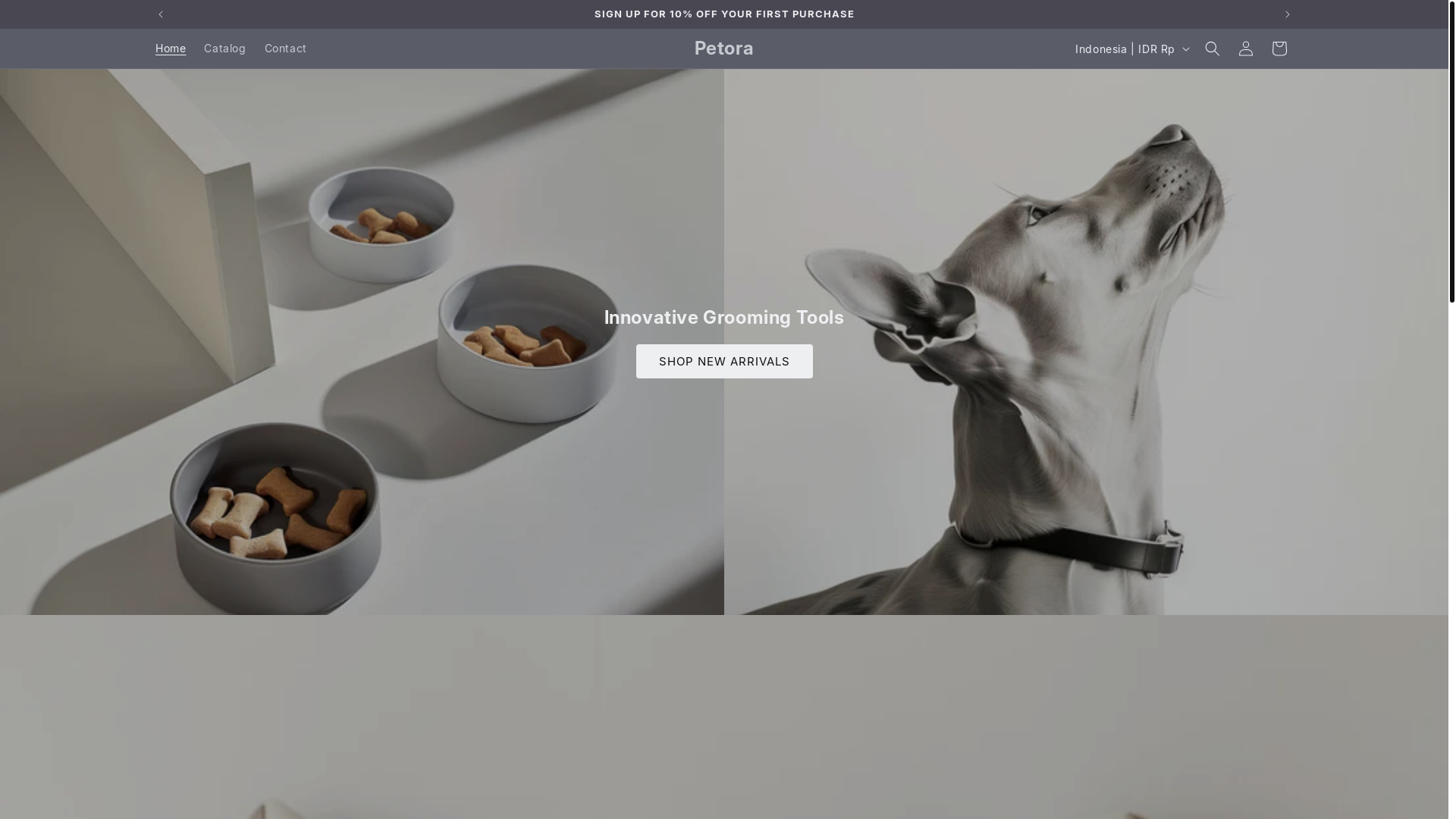 website screenshot of https://petoramarket.com/
