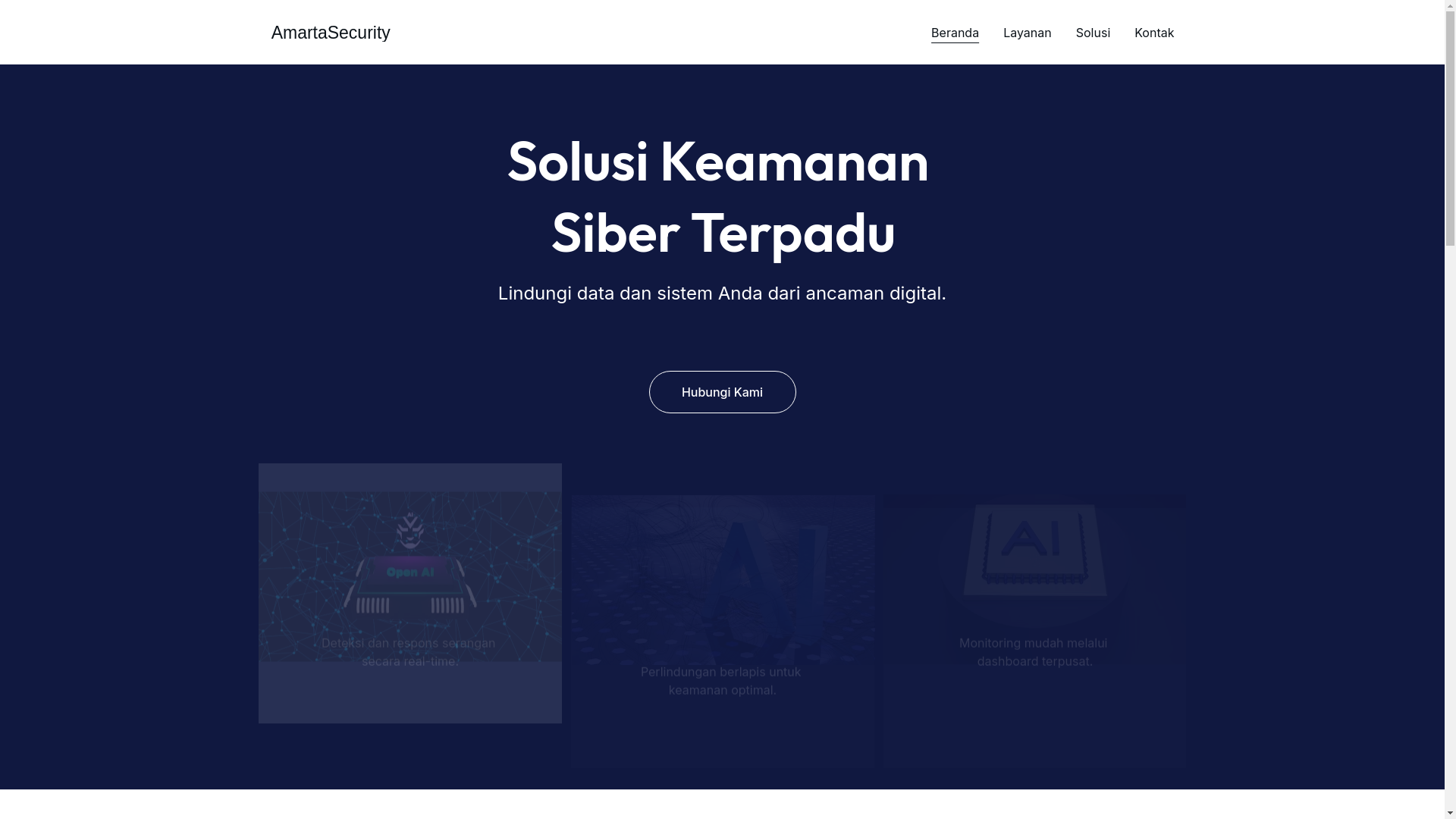 website screenshot of https://amartasecurity.com/