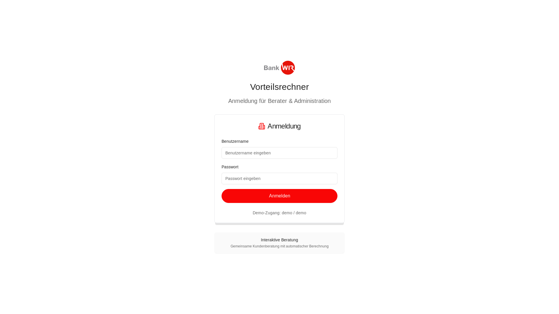 website screenshot of https://vorteilsrechner.ch/