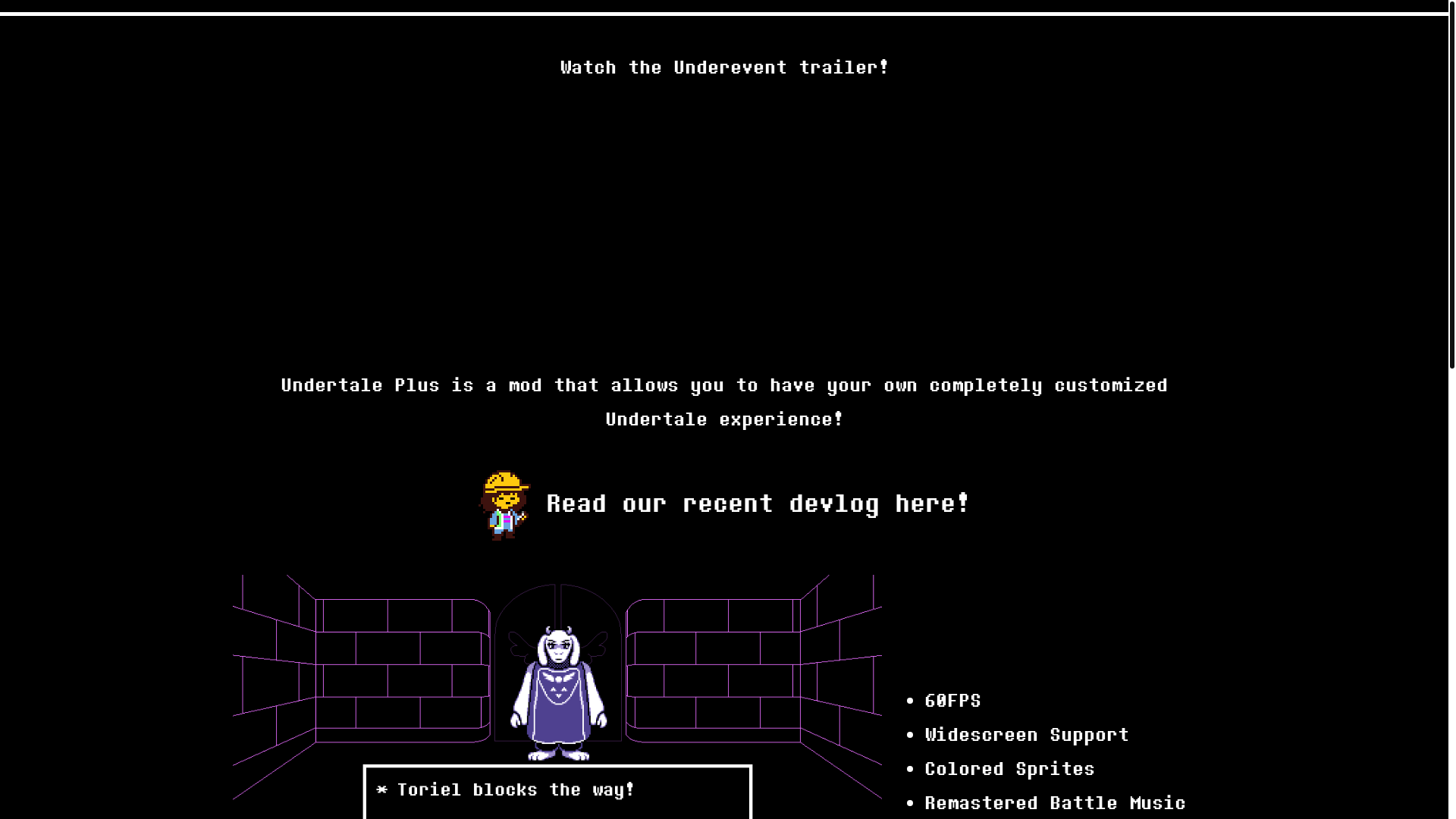 website screenshot of https://undertalepluswithnewdevlog.pages.dev/