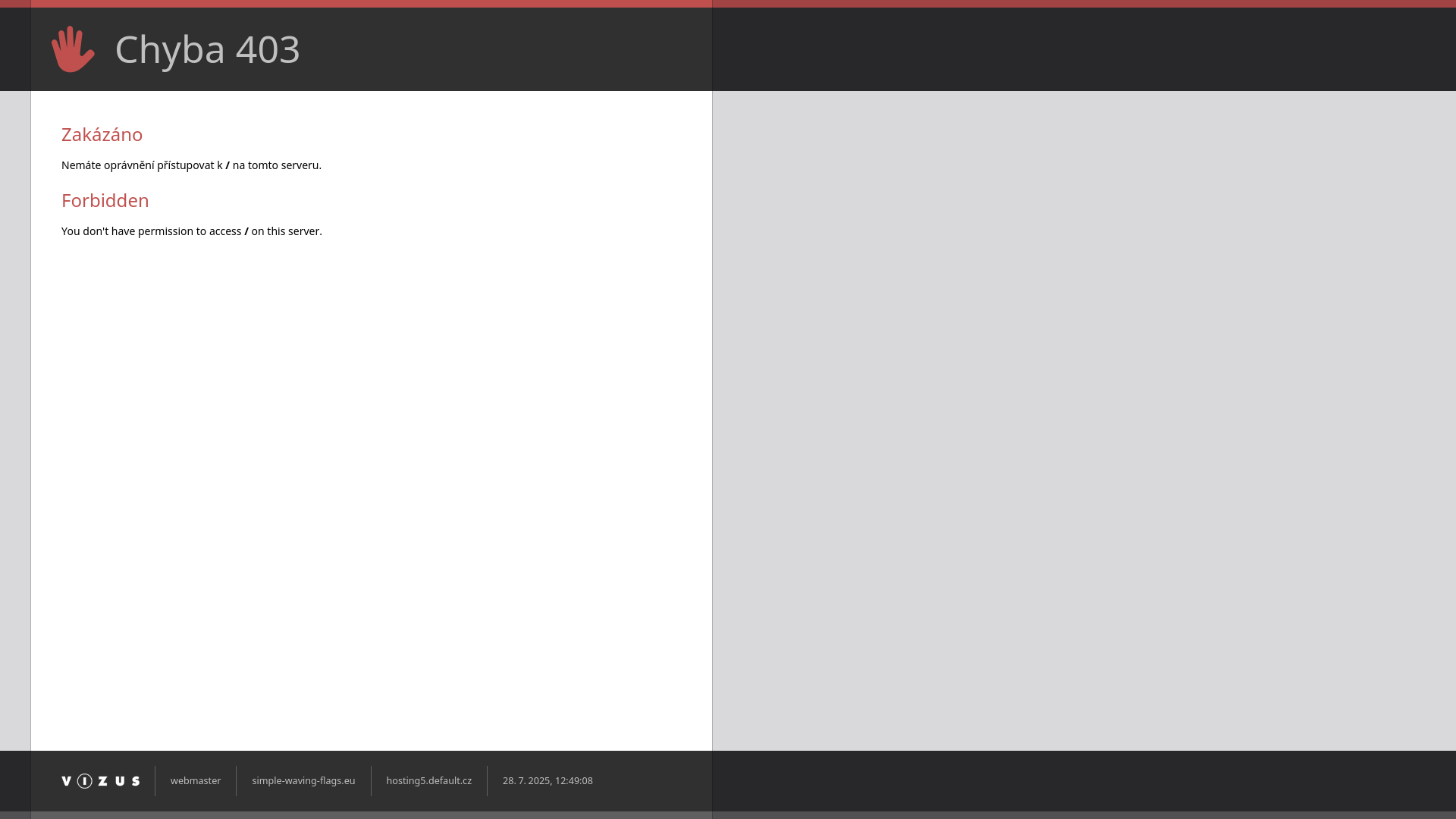 website screenshot of https://simplewavingflags.eu/