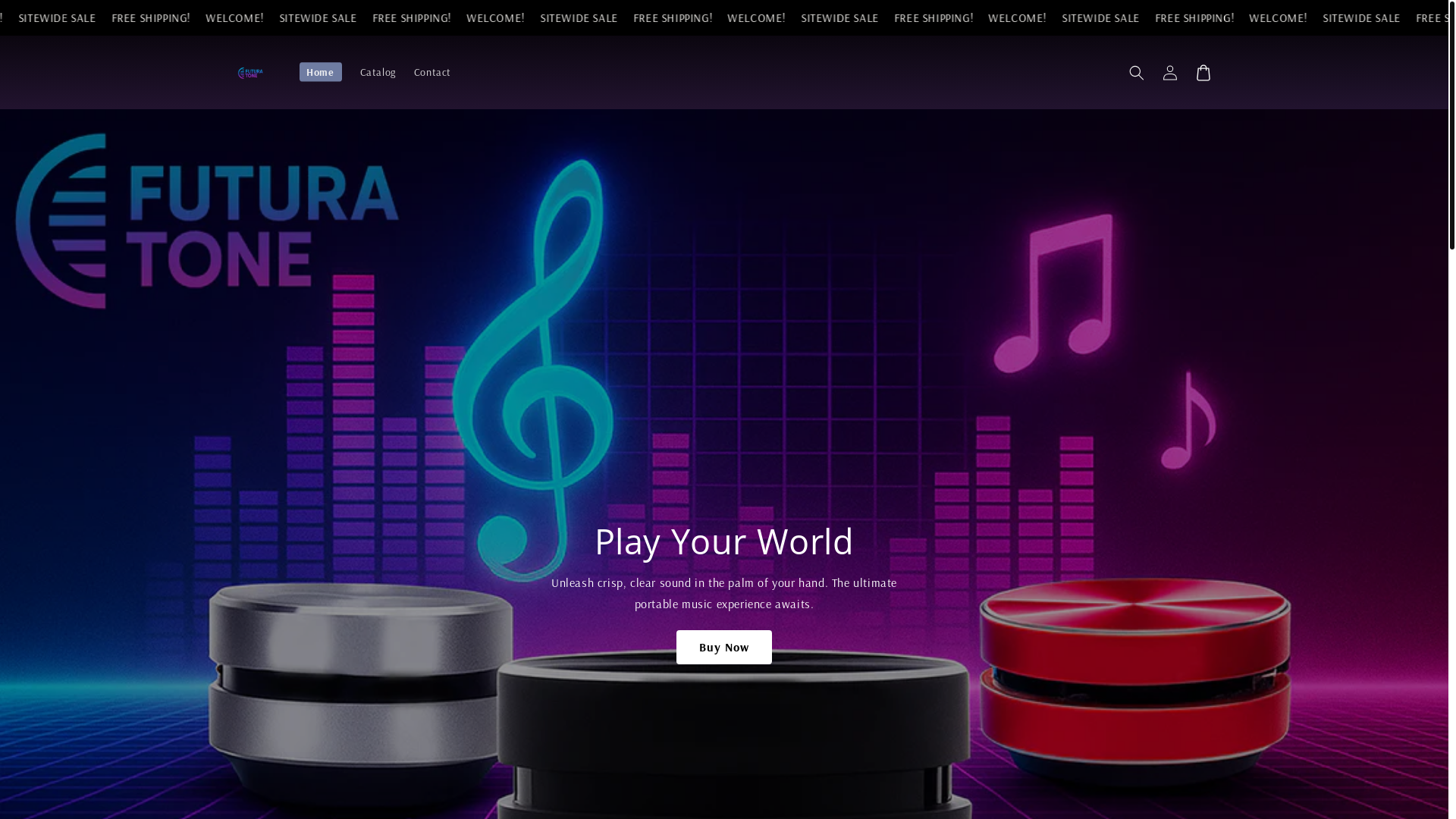 website screenshot of https://futuratone.store/