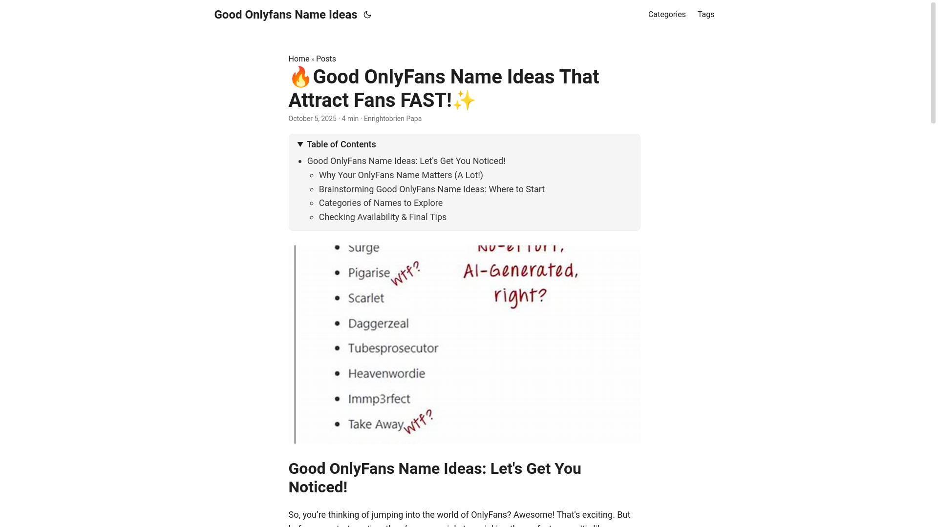 website screenshot of https://good-onlyfans-name-ideas.pages.dev/