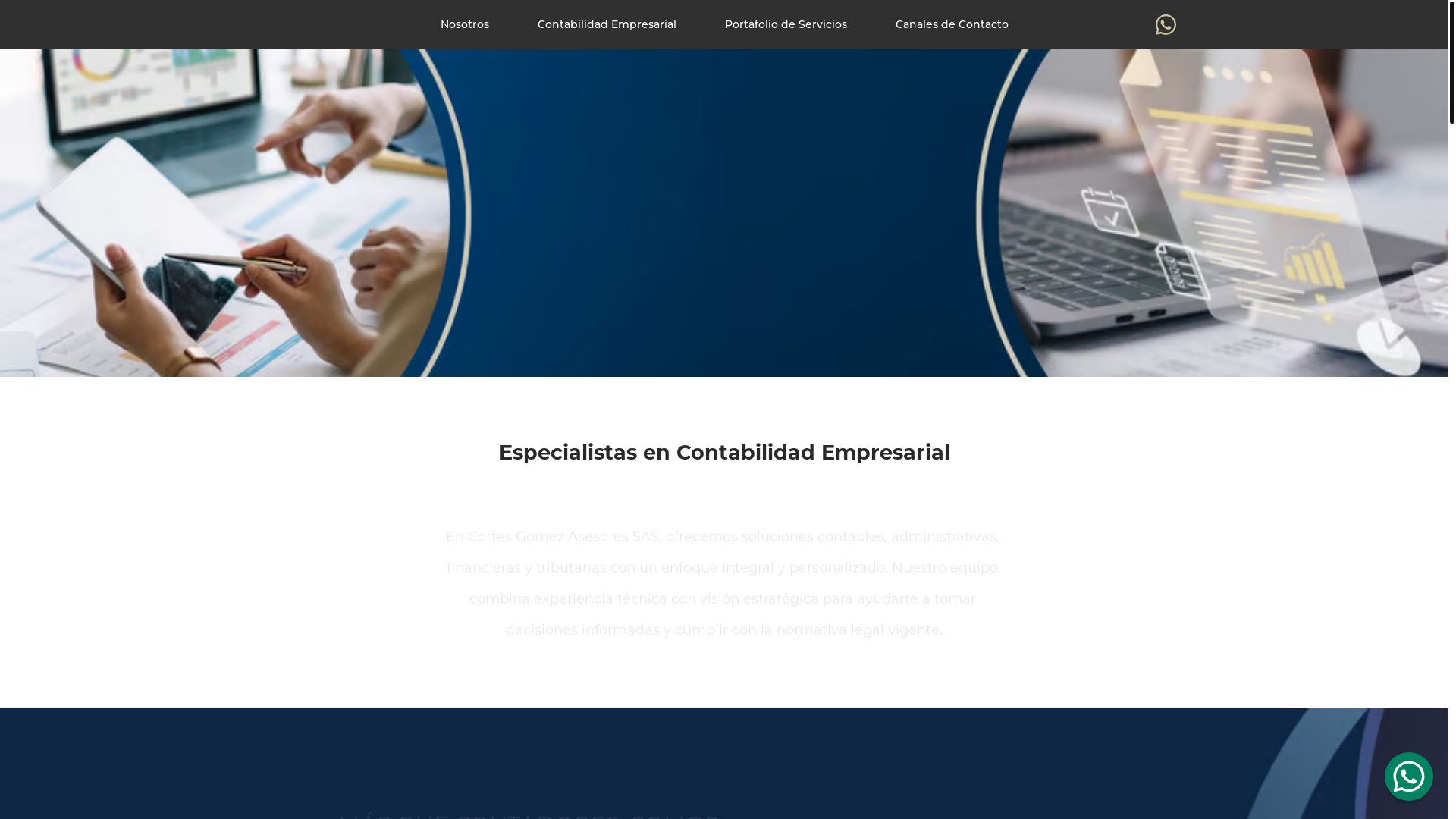 website screenshot of https://cortesgomezsas.com/