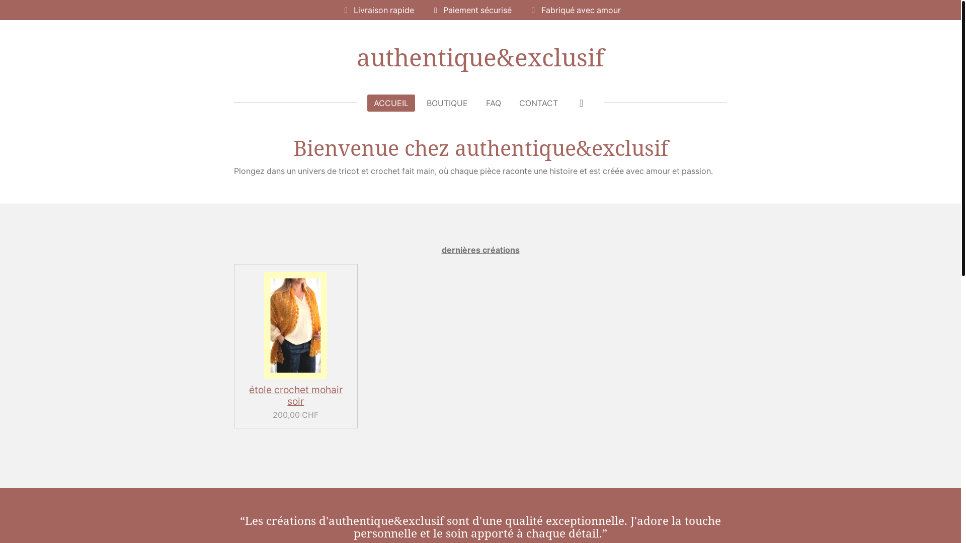 website screenshot of https://authentique-exclusif.ch/