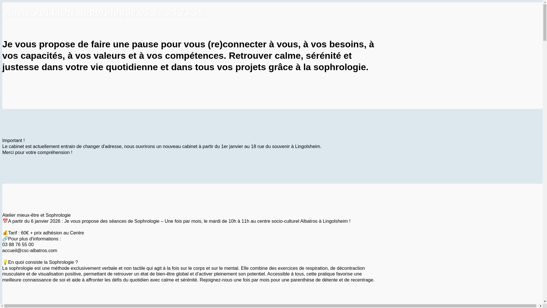 website screenshot of https://anaisjullionsophrologie.com/