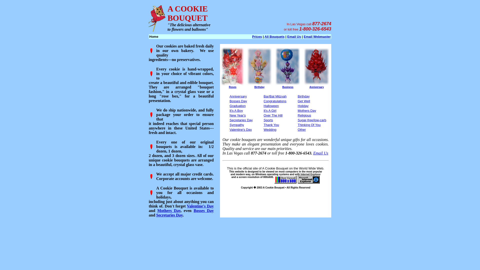 website screenshot of https://acookiebouquet.pages.dev/