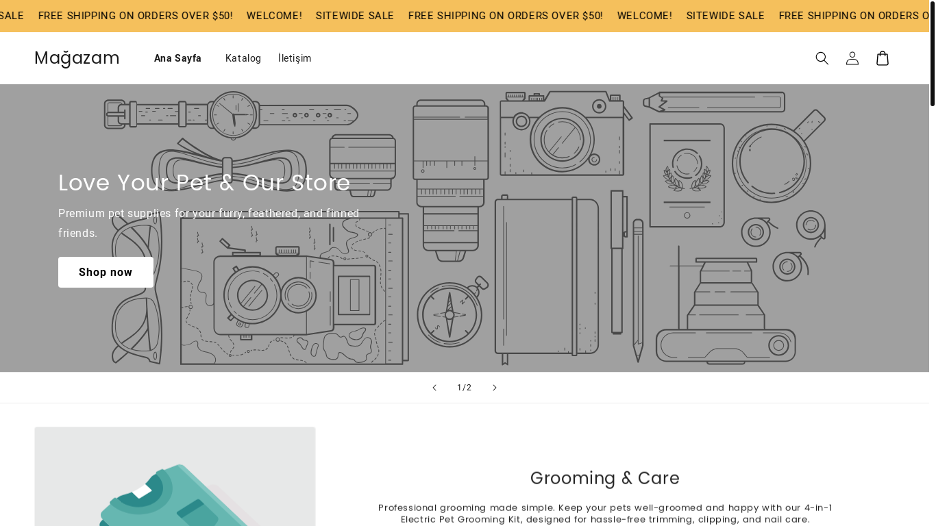 website screenshot of https://petgizmostore.com/