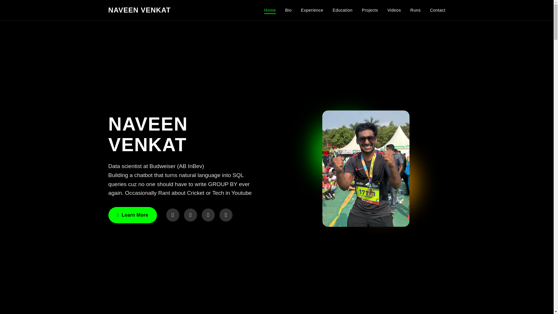 website screenshot of https://naveenvenkat.online/