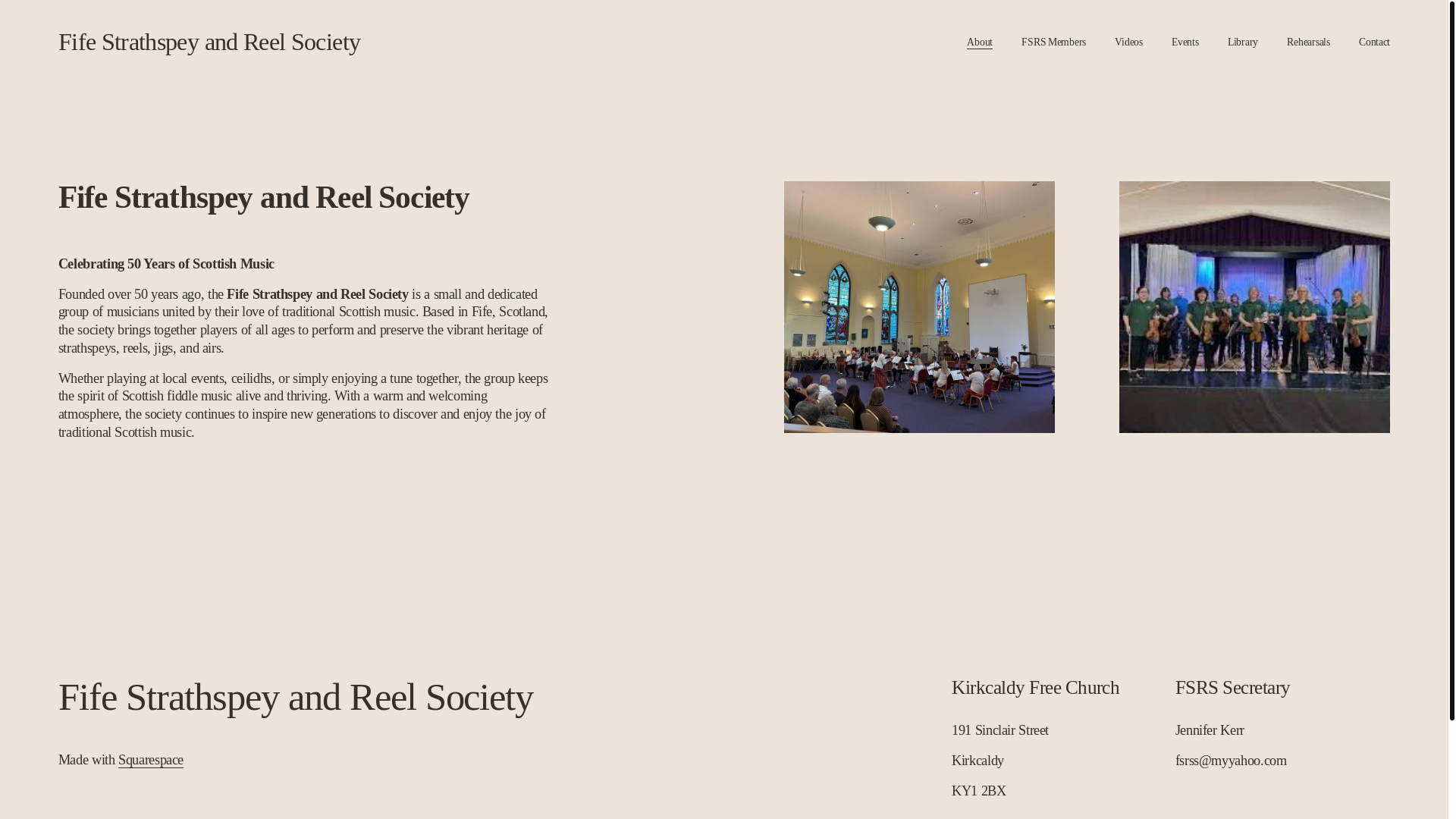 website screenshot of https://fifestrathspeyandreelsociety.com/