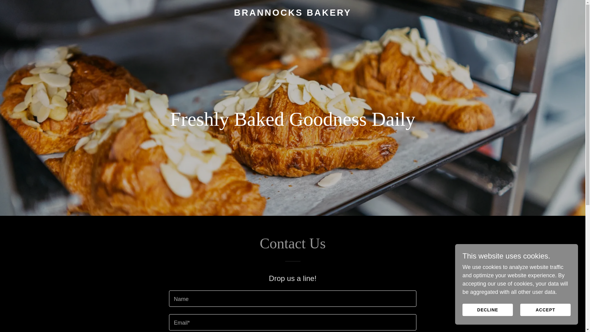 website screenshot of https://brannocksbakery.co.uk/