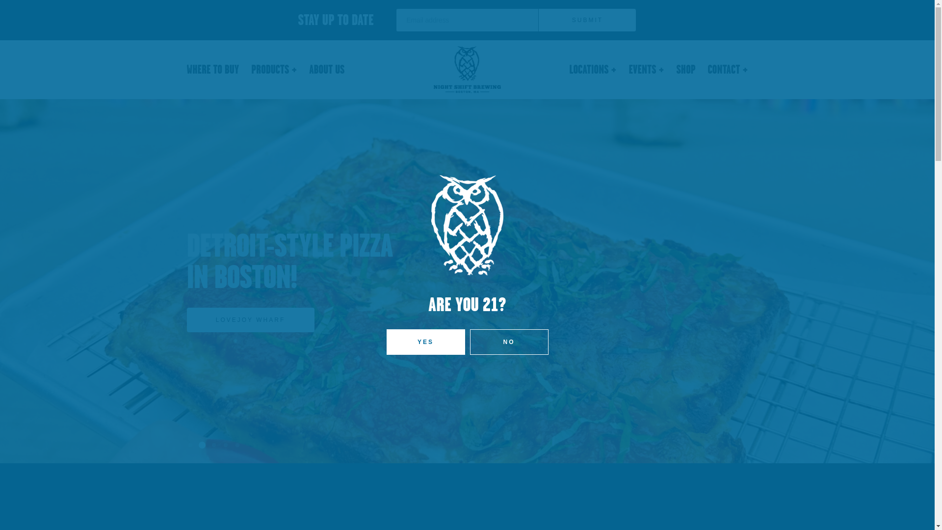 website screenshot of https://nightshiftbrewing.com/