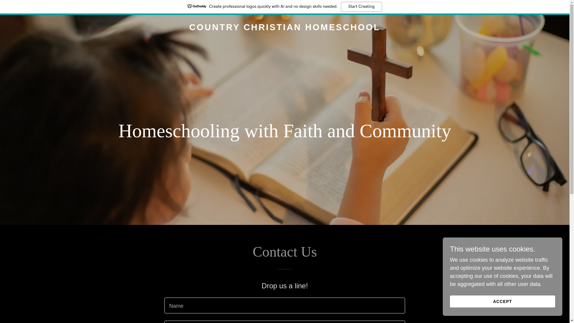 website screenshot of https://countrychristianhomeschool.com/