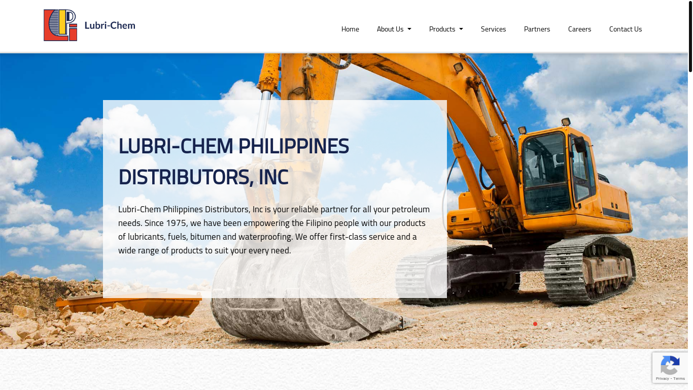 website screenshot of https://lubri-chem.com/