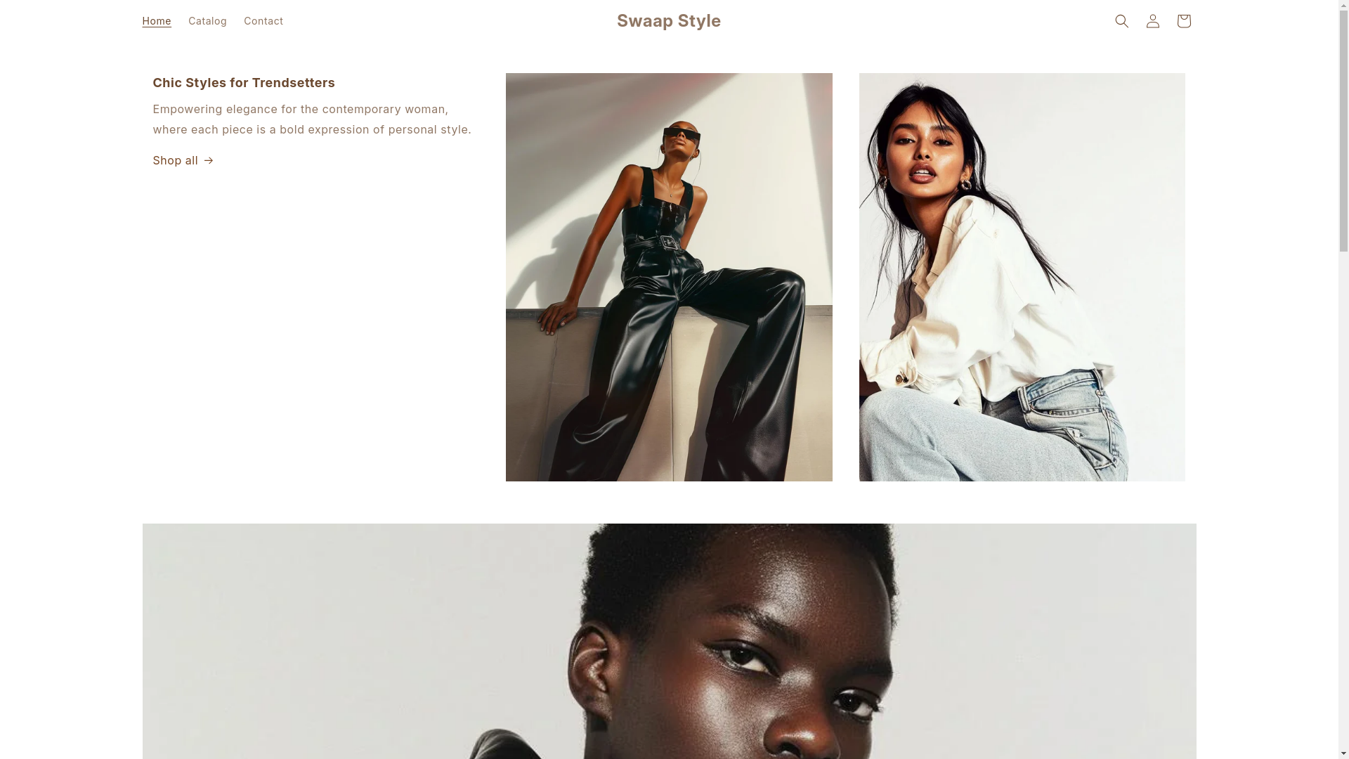 website screenshot of https://swaapstyle.top/