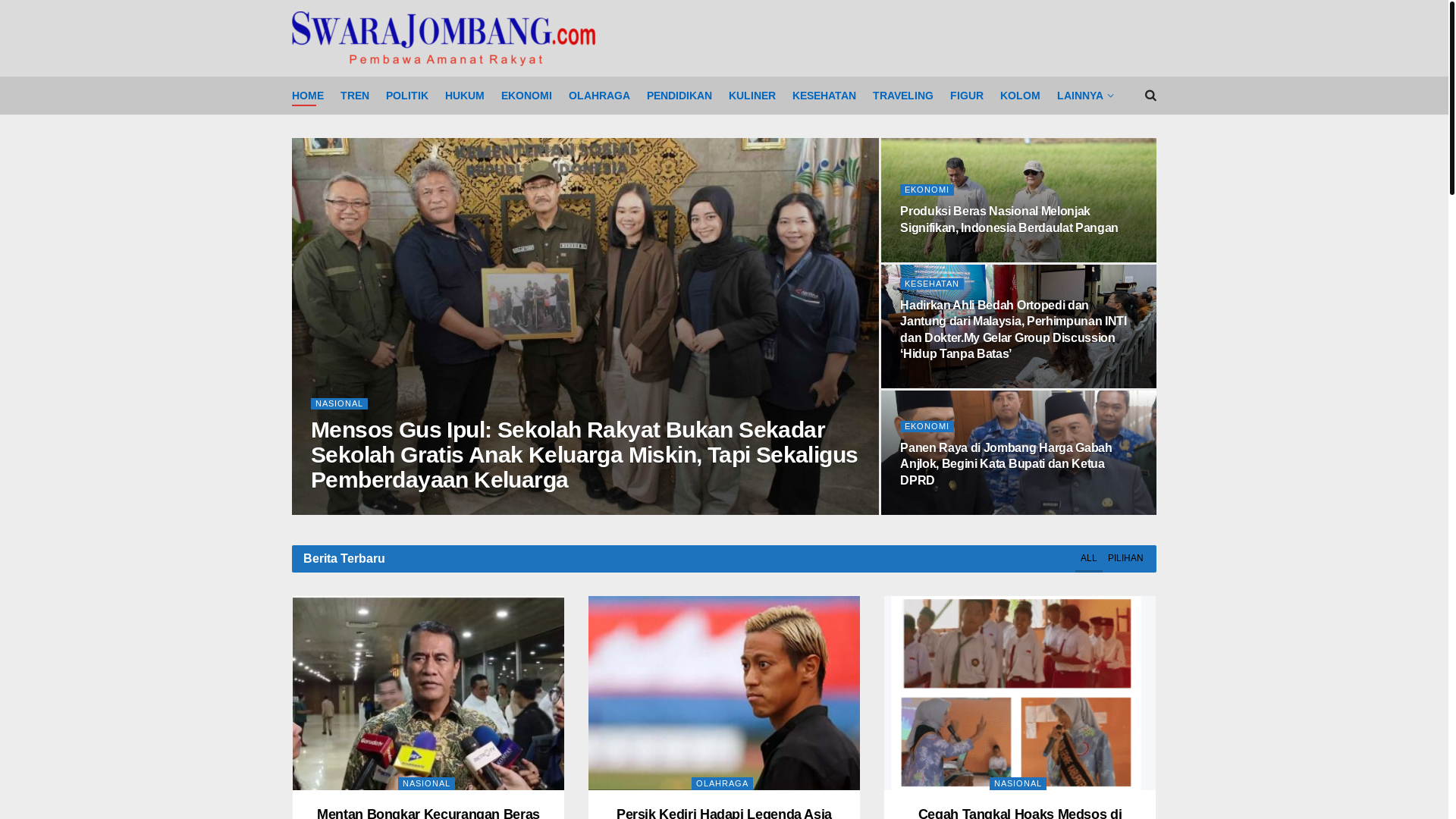 website screenshot of https://swarajombang.com/