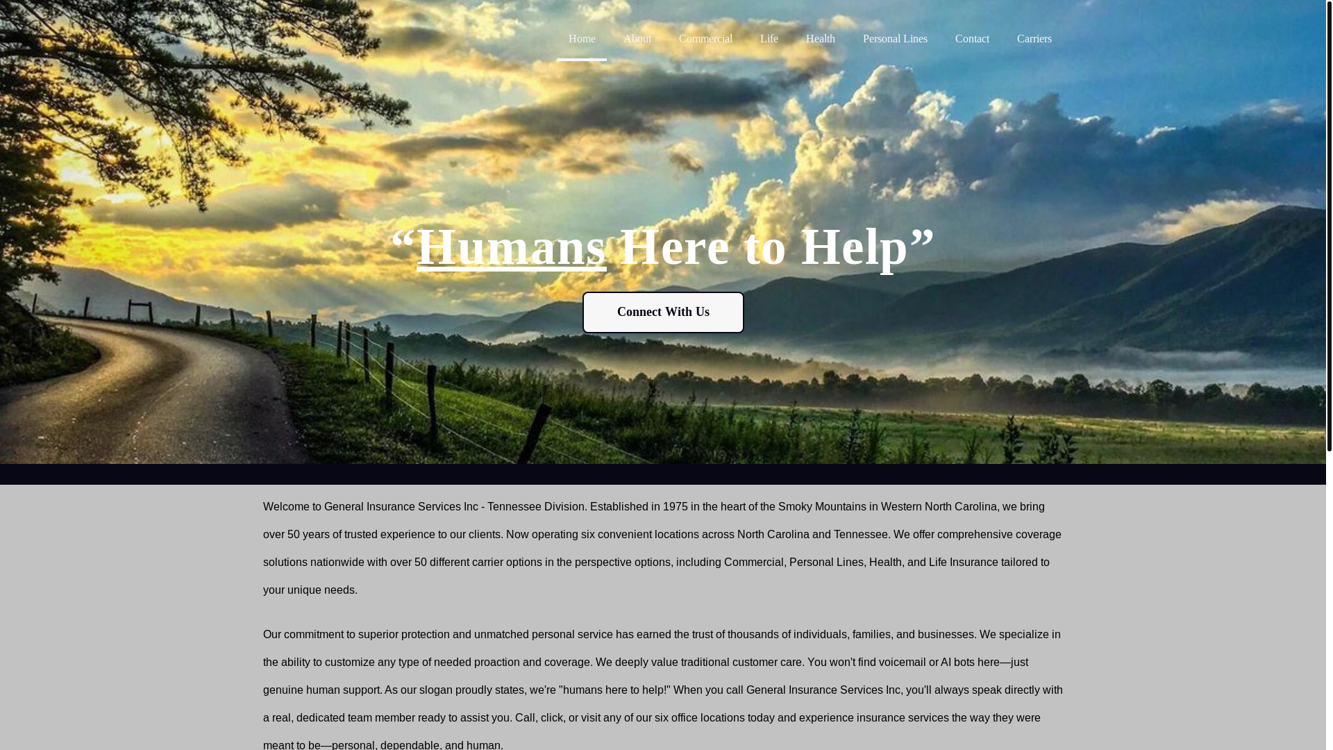 website screenshot of https://gisinctn.net/