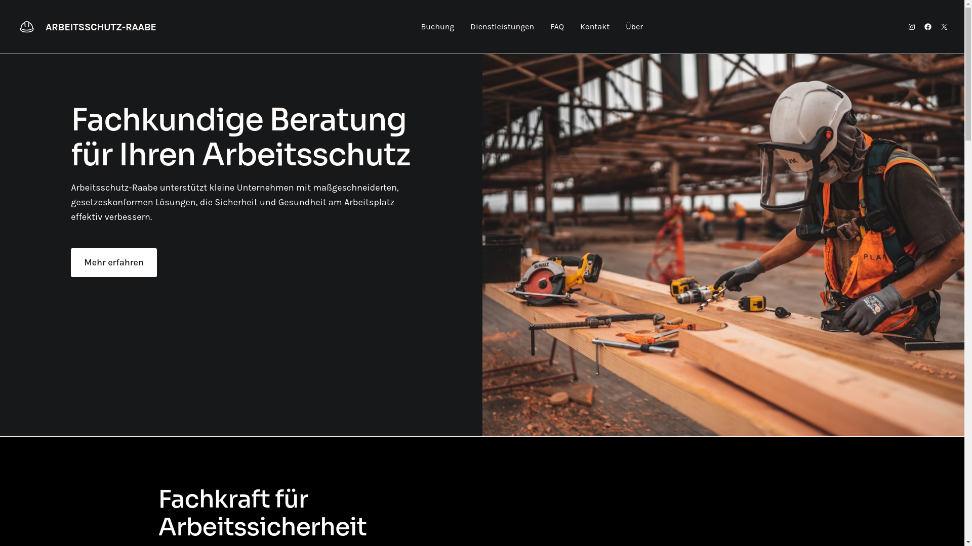 website screenshot of https://arbeitsschutz-raabe.de/