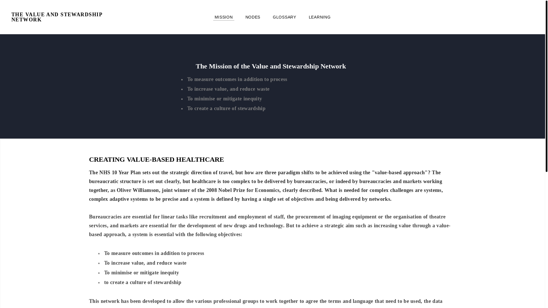 website screenshot of https://valueandstewardshipnetwork.net/