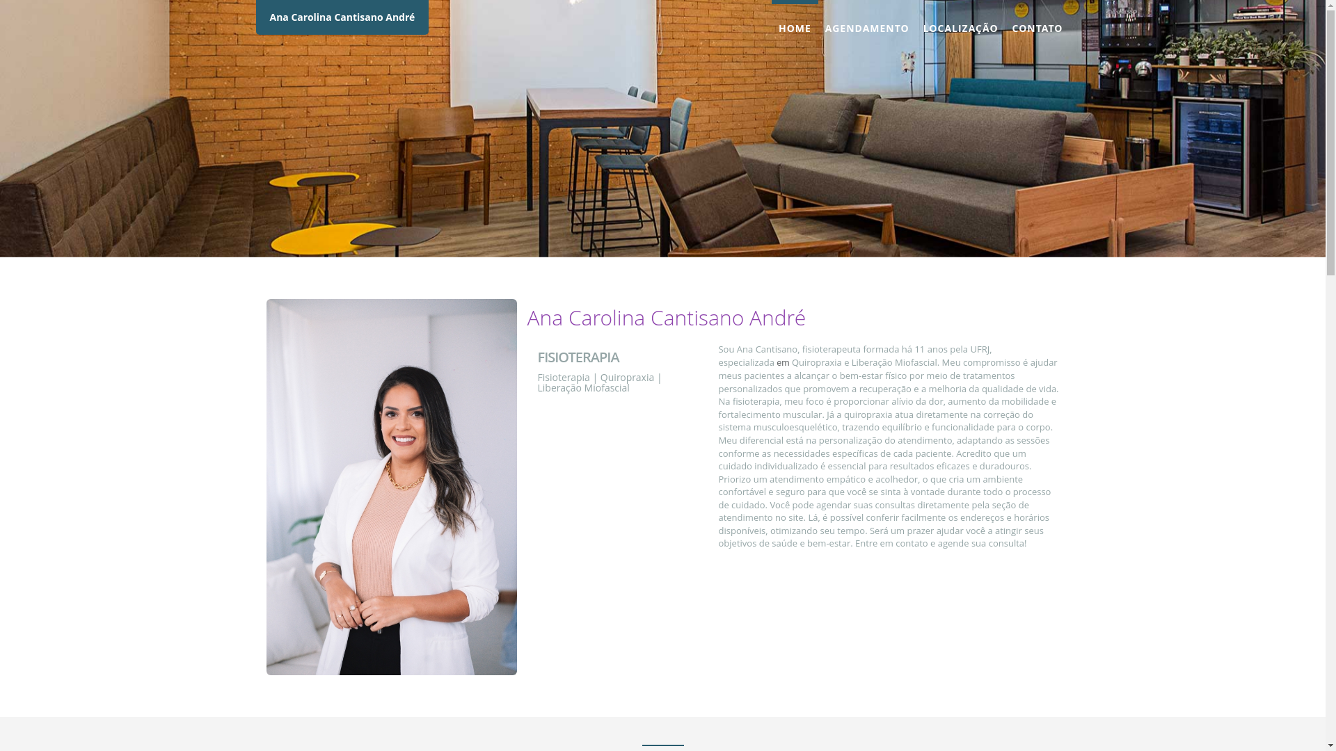 website screenshot of https://fisioanacantisano.com.br/
