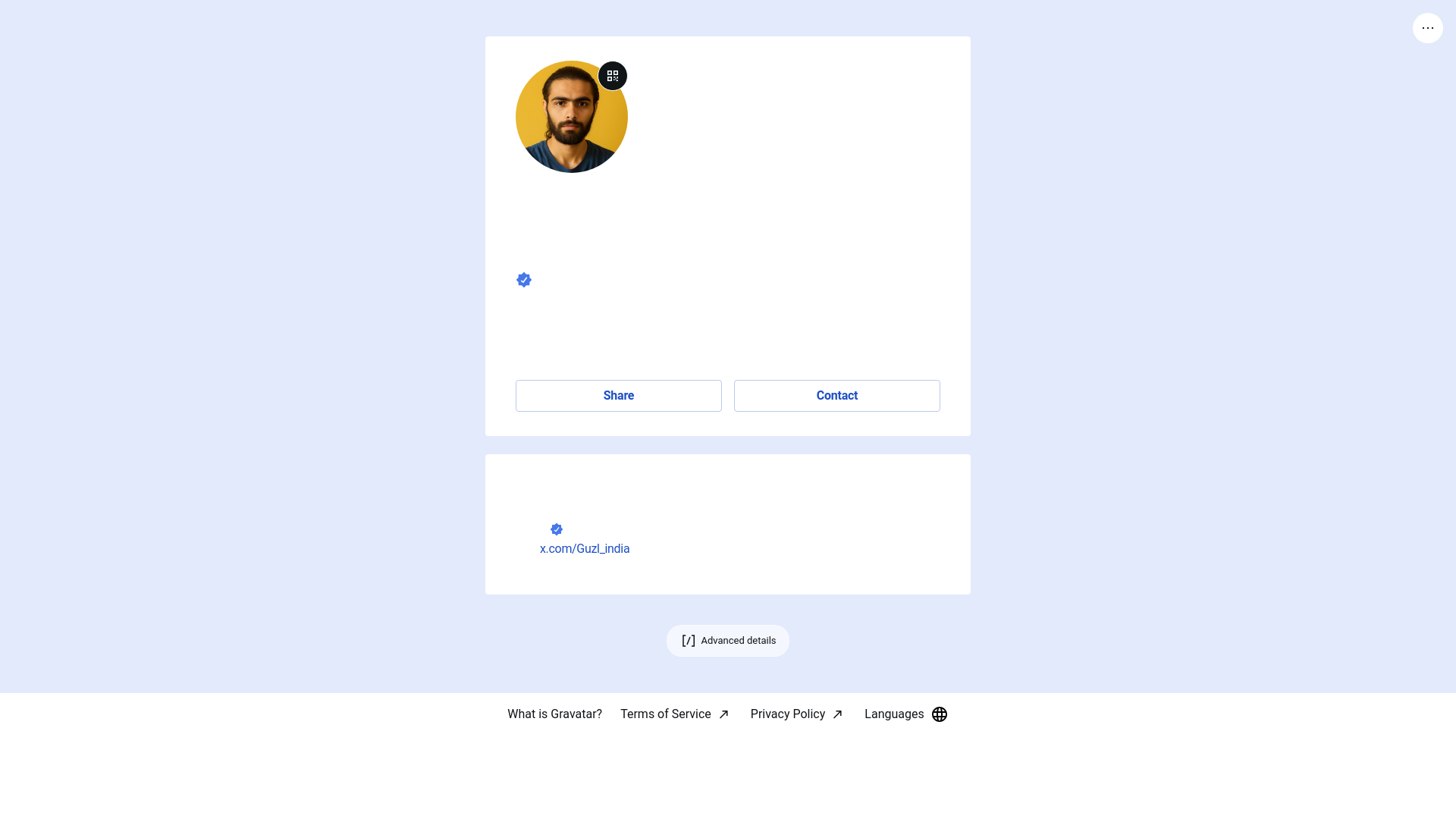 website screenshot of https://sawaikhatri.link/