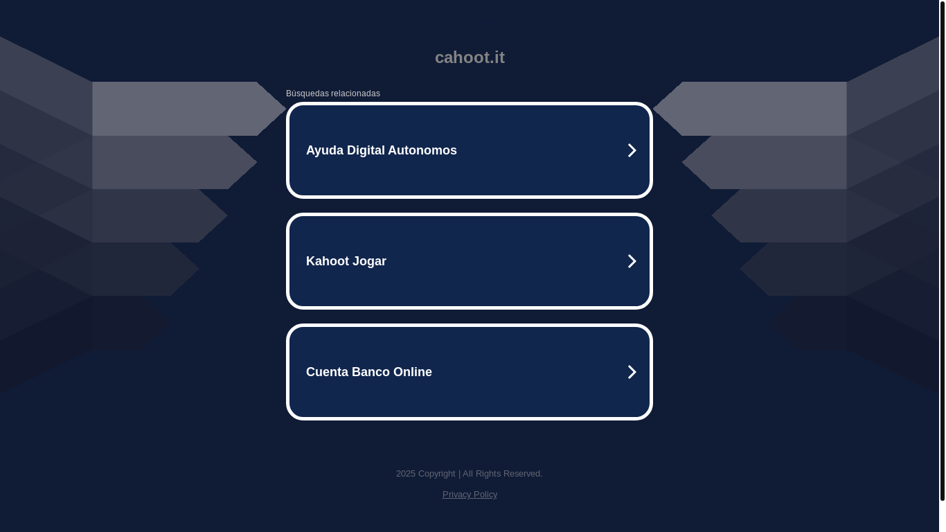 website screenshot of https://cahoot.it/