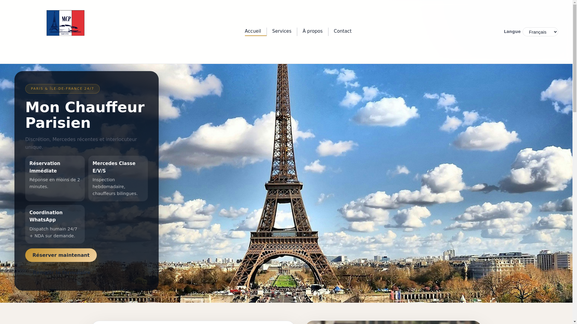 website screenshot of https://mcptaxidriver.com/