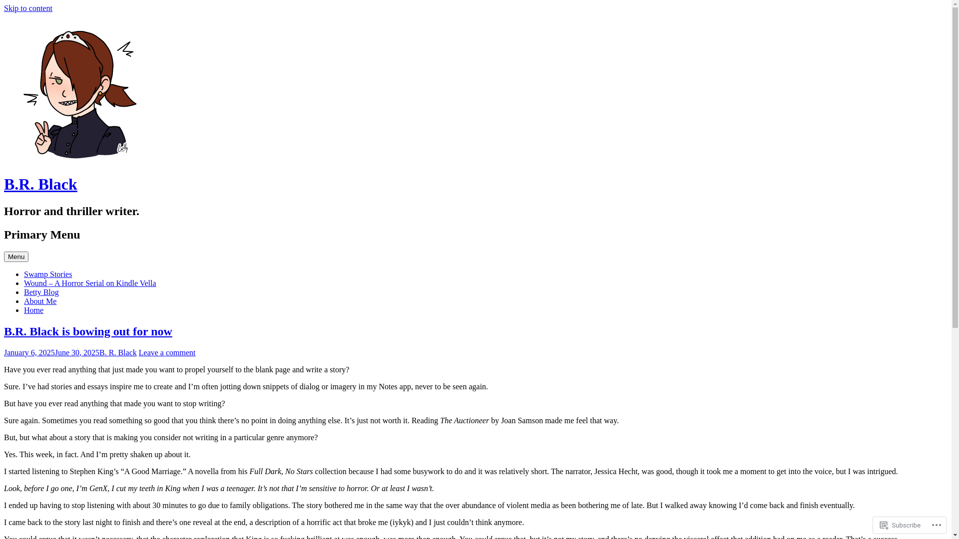 website screenshot of https://bettyrblack.blog/