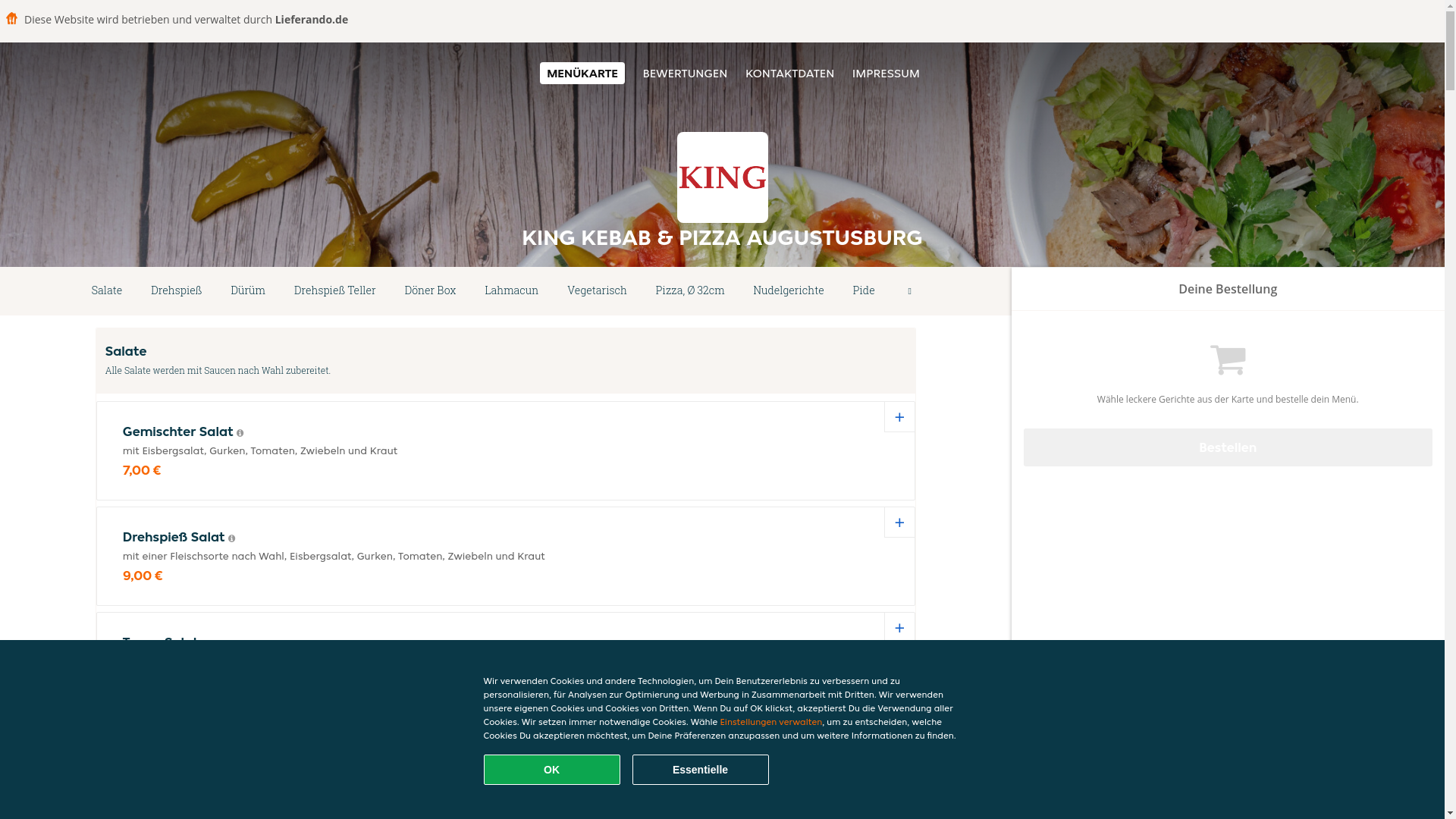 website screenshot of https://kingkebabpizza-augustusburg.de/