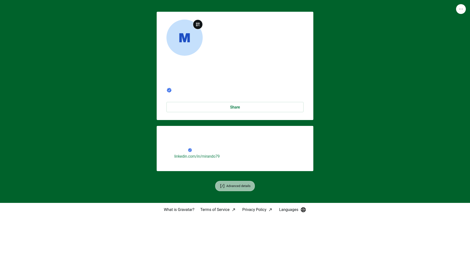 website screenshot of https://mirando.pro/