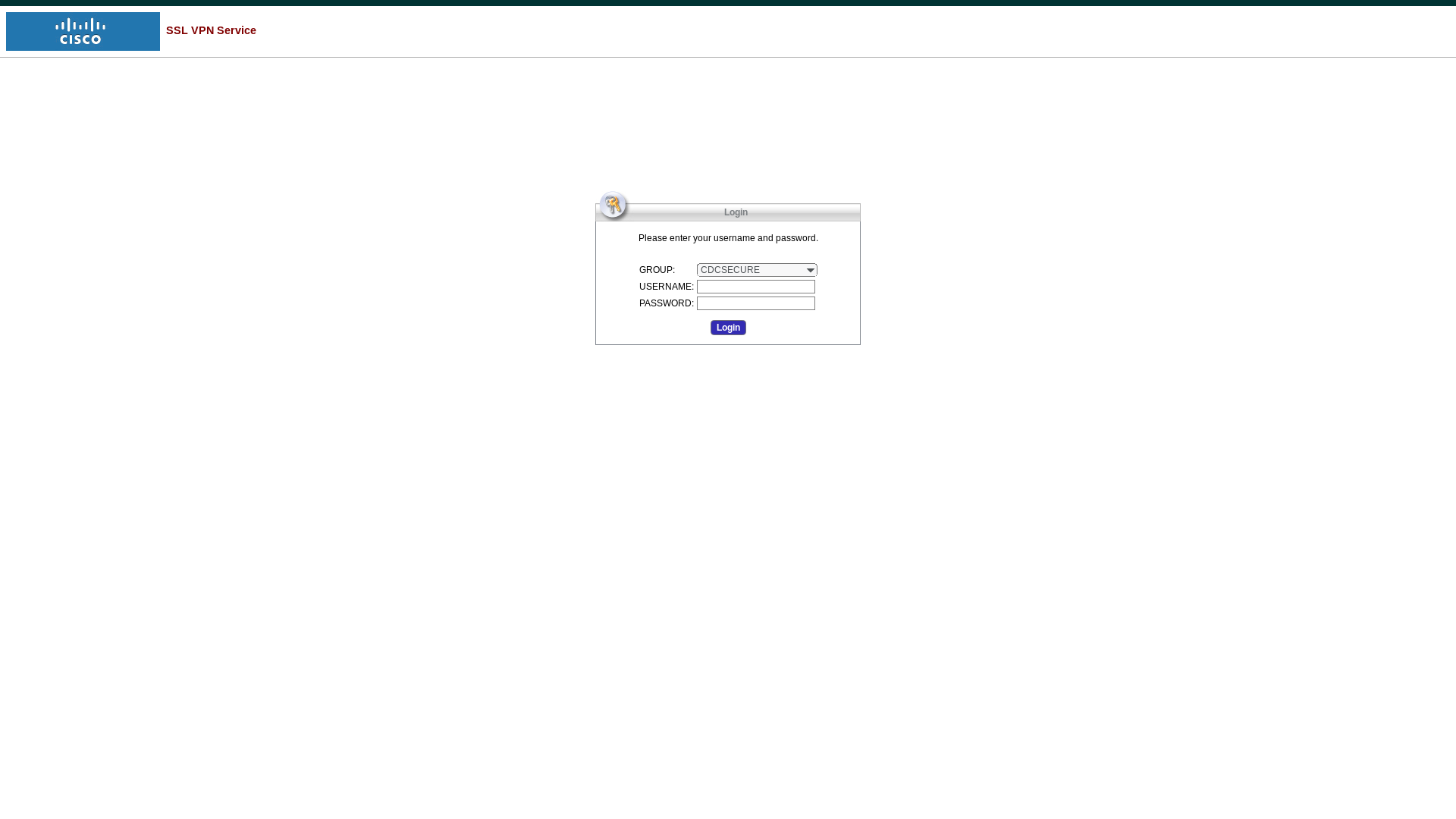 website screenshot of https://vpn.cdcare.org/