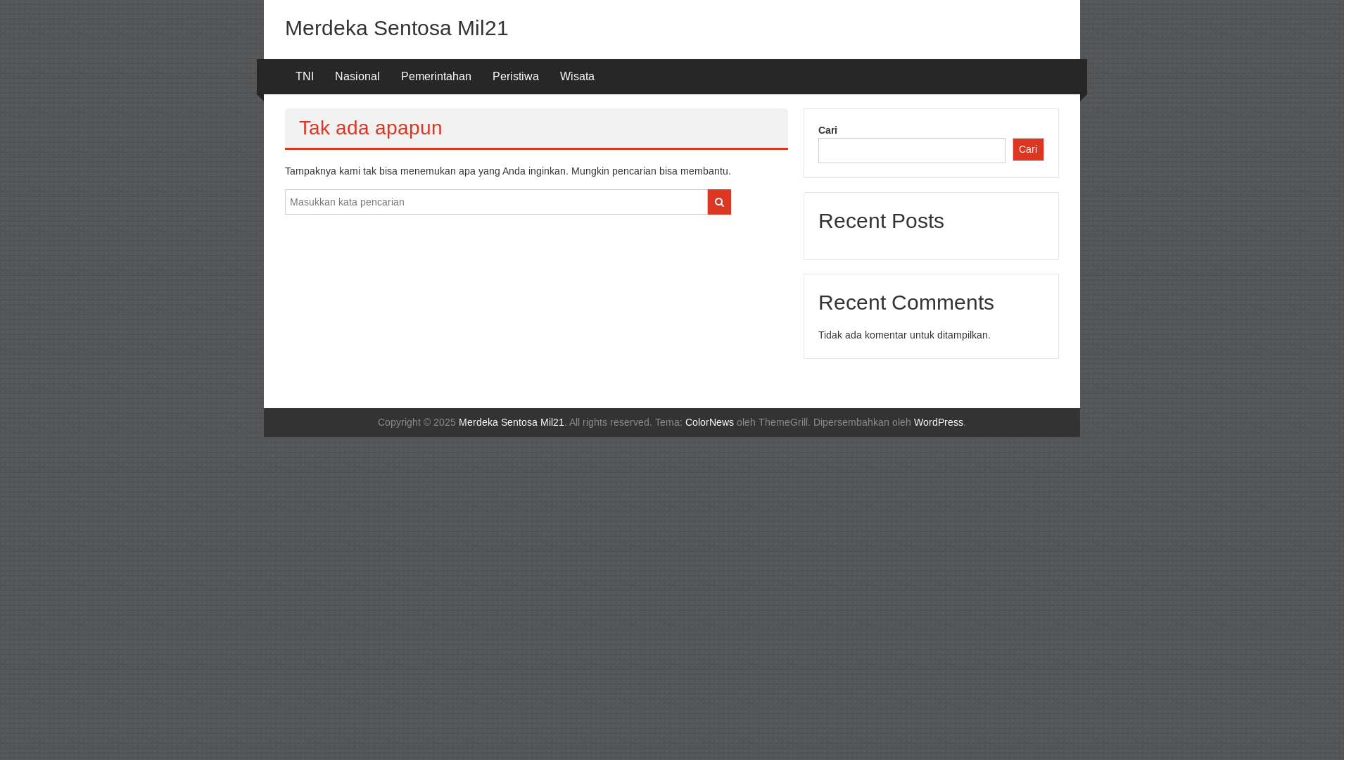website screenshot of https://merdekasentosamil21.online/