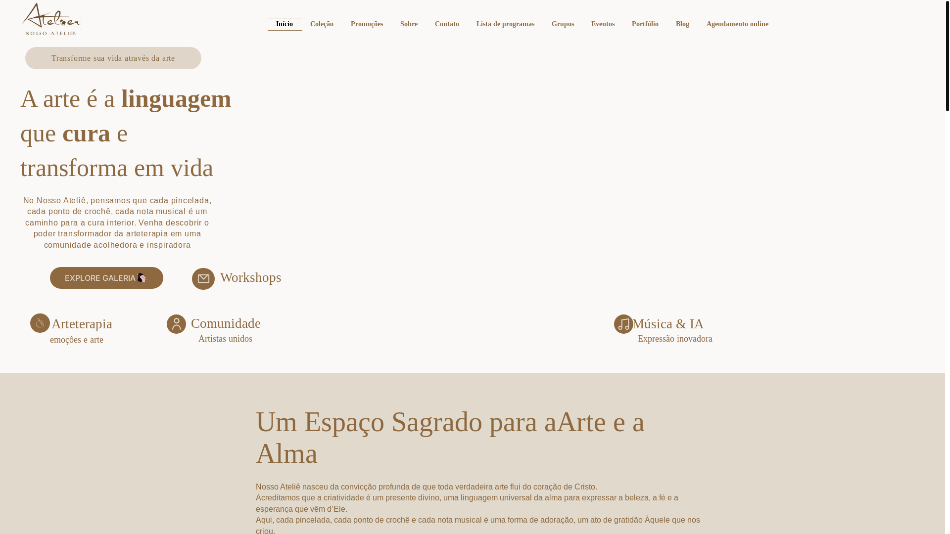 website screenshot of https://nossoatelier.com.br/