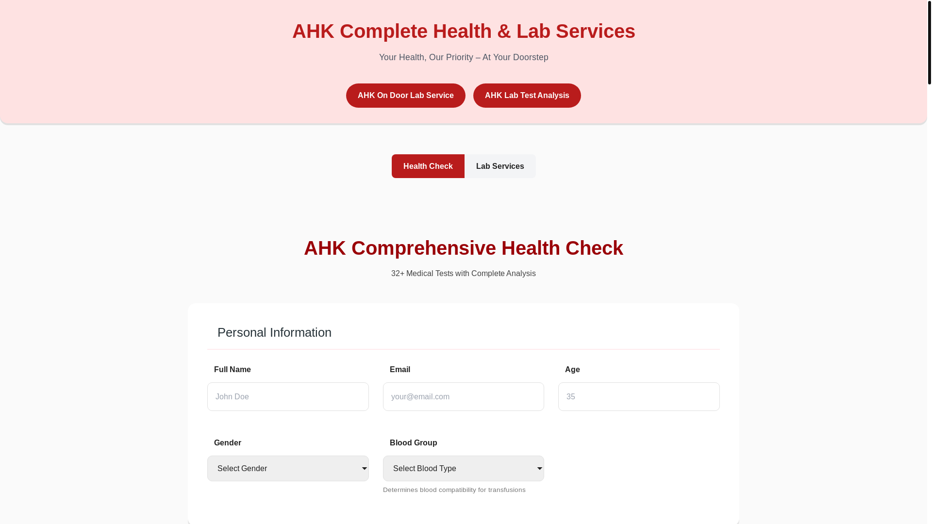 website screenshot of https://ahkondoorlabservice.online/