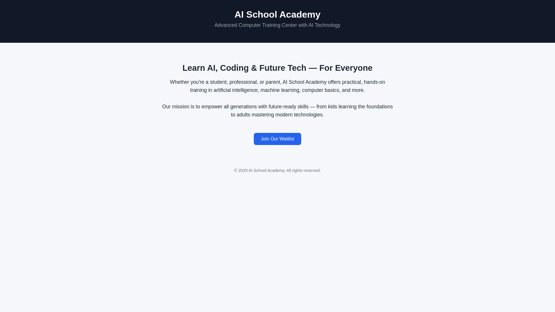 website screenshot of https://aischoolacademy.pages.dev/