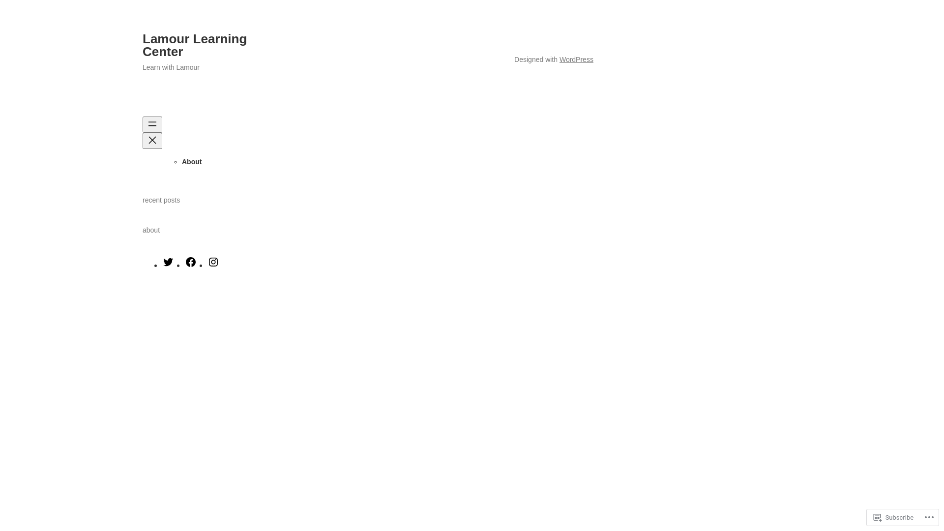 website screenshot of https://lamourlearning.com/