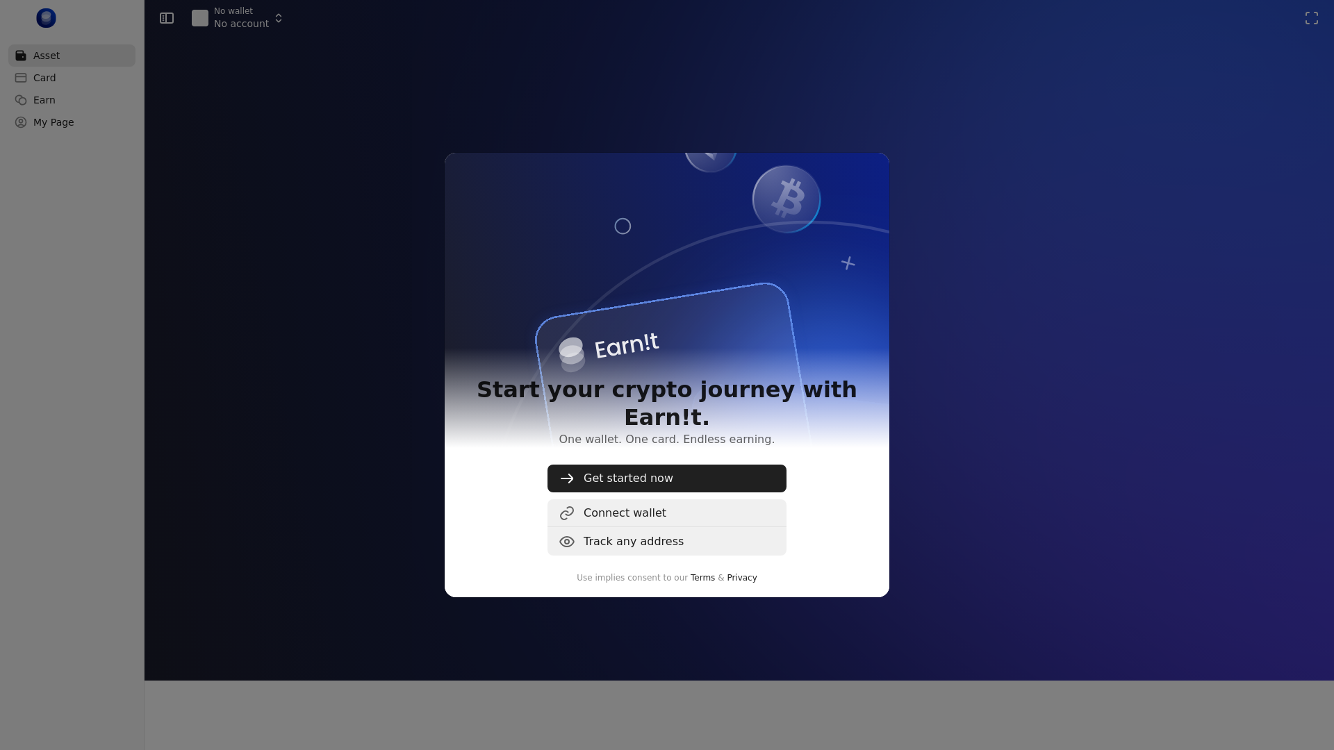 website screenshot of https://earnit-wallet.pages.dev/