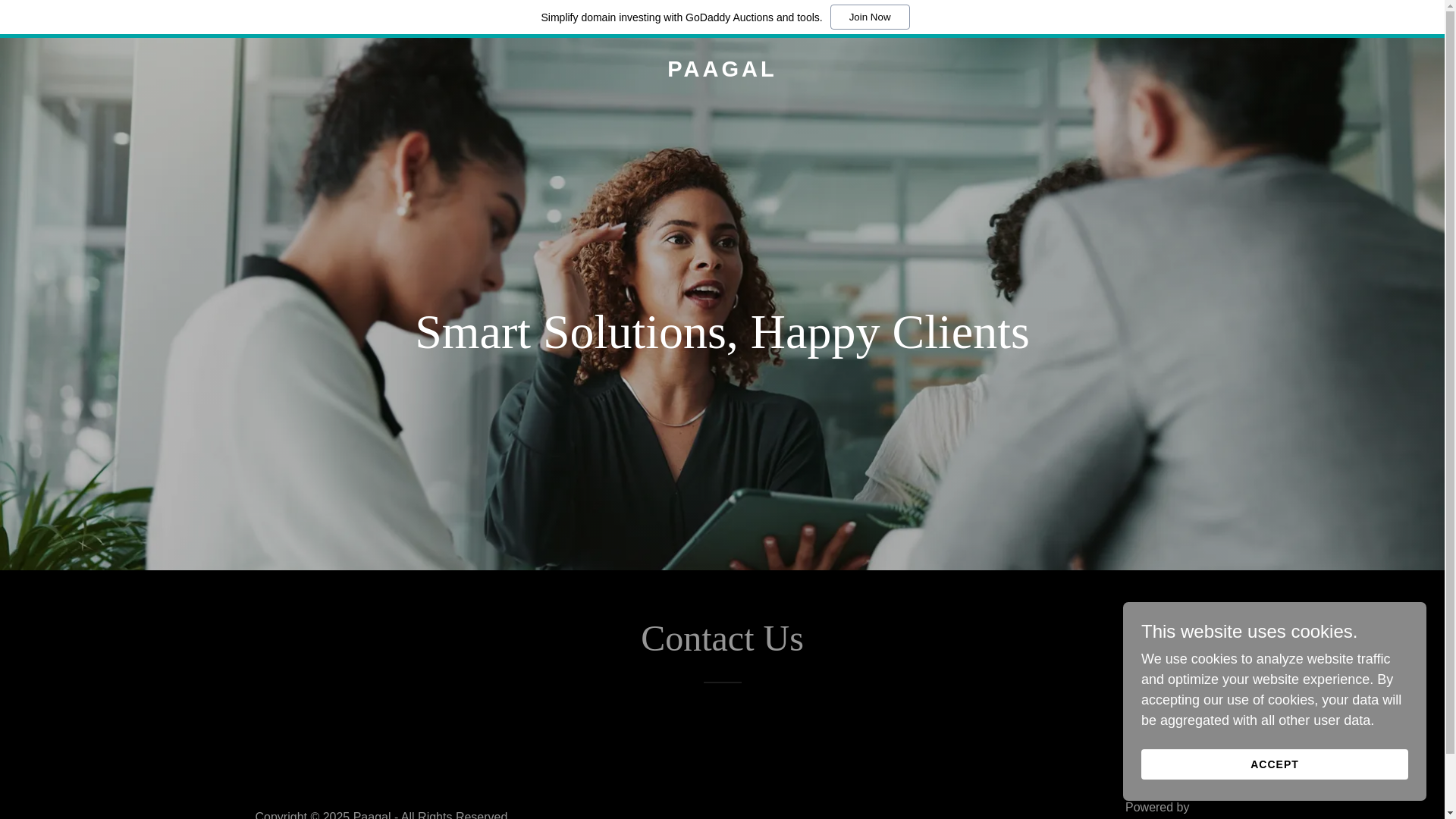 website screenshot of https://paagal.co.in/