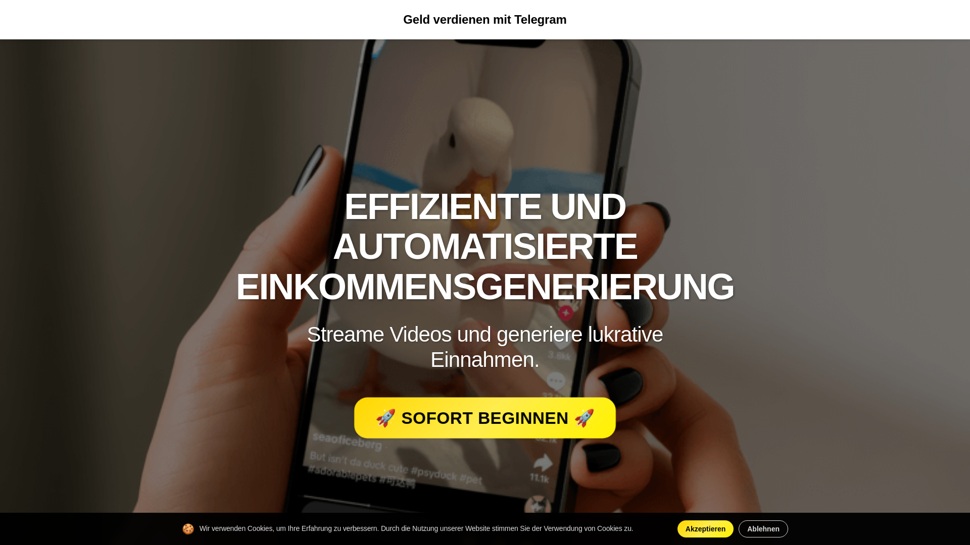 website screenshot of https://geld-verdienen-mit-telegram.pages.dev/