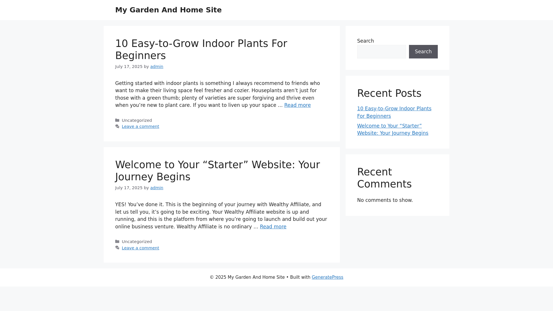 website screenshot of https://gardennestliving.com/